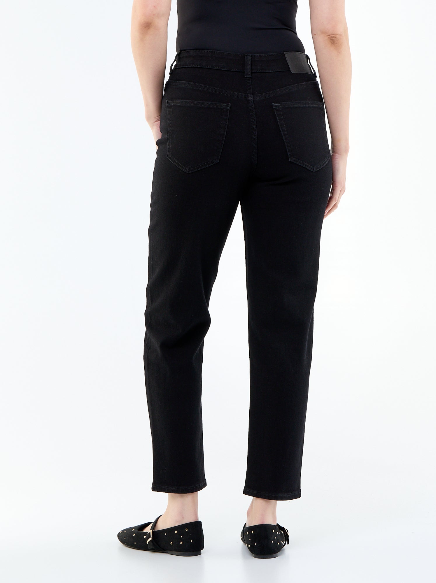 Jean coupe mom - L30 - Noir (DOQ41_9)