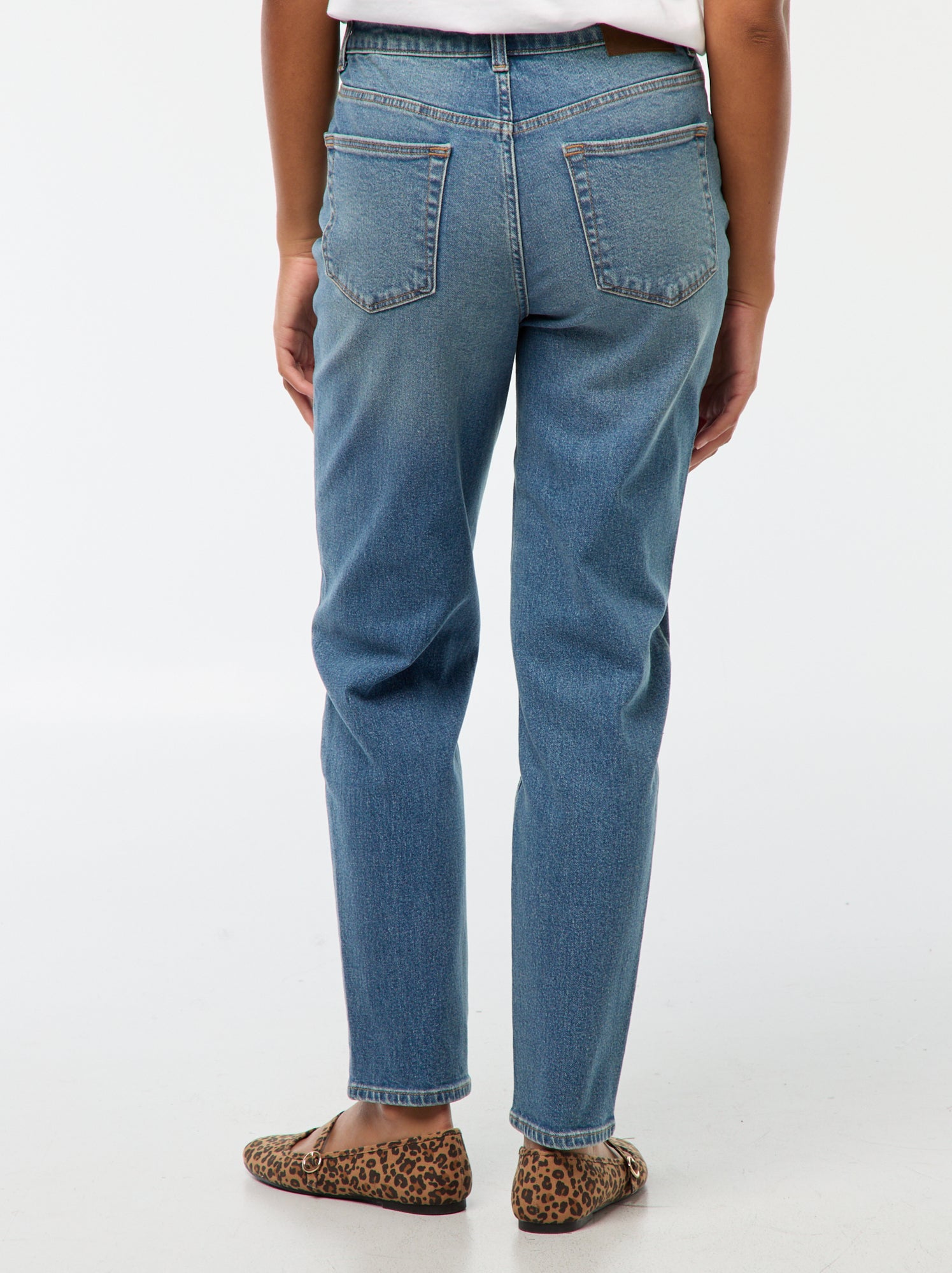 Jean coupe mom - L30 - Stone