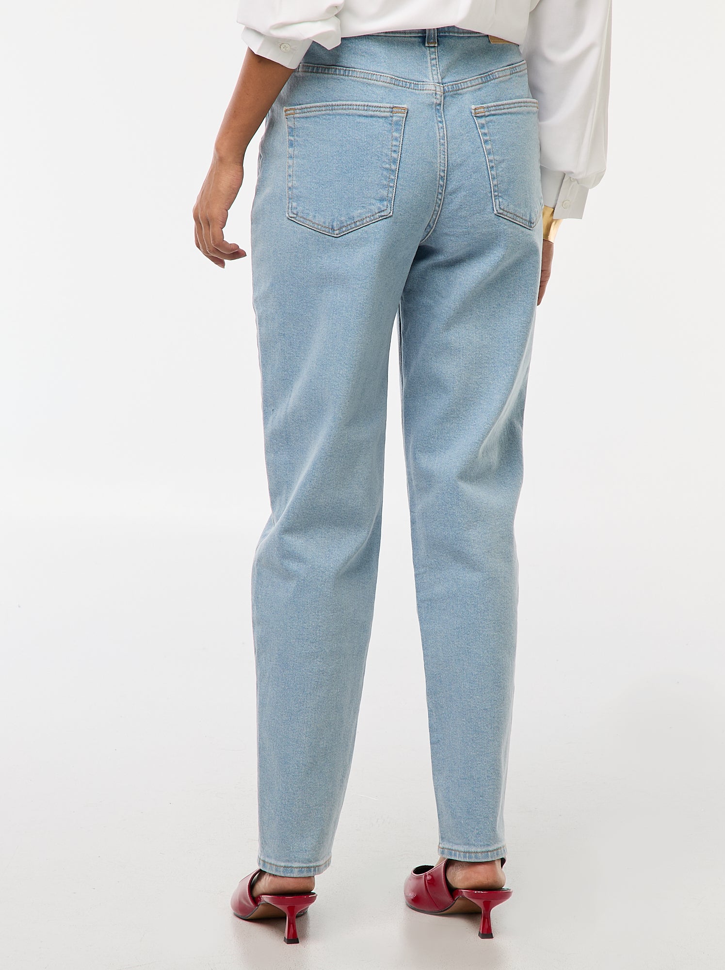 Jean coupe mom - L30 - Triple stone