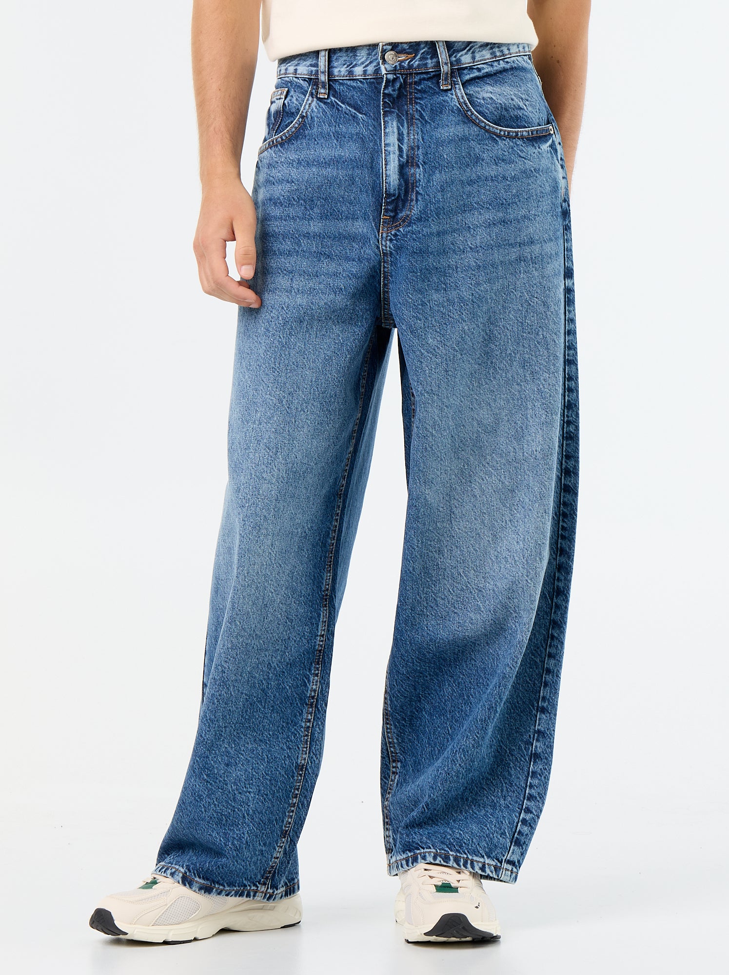 Jean coupe super baggy - Bleu (GJN53_3)