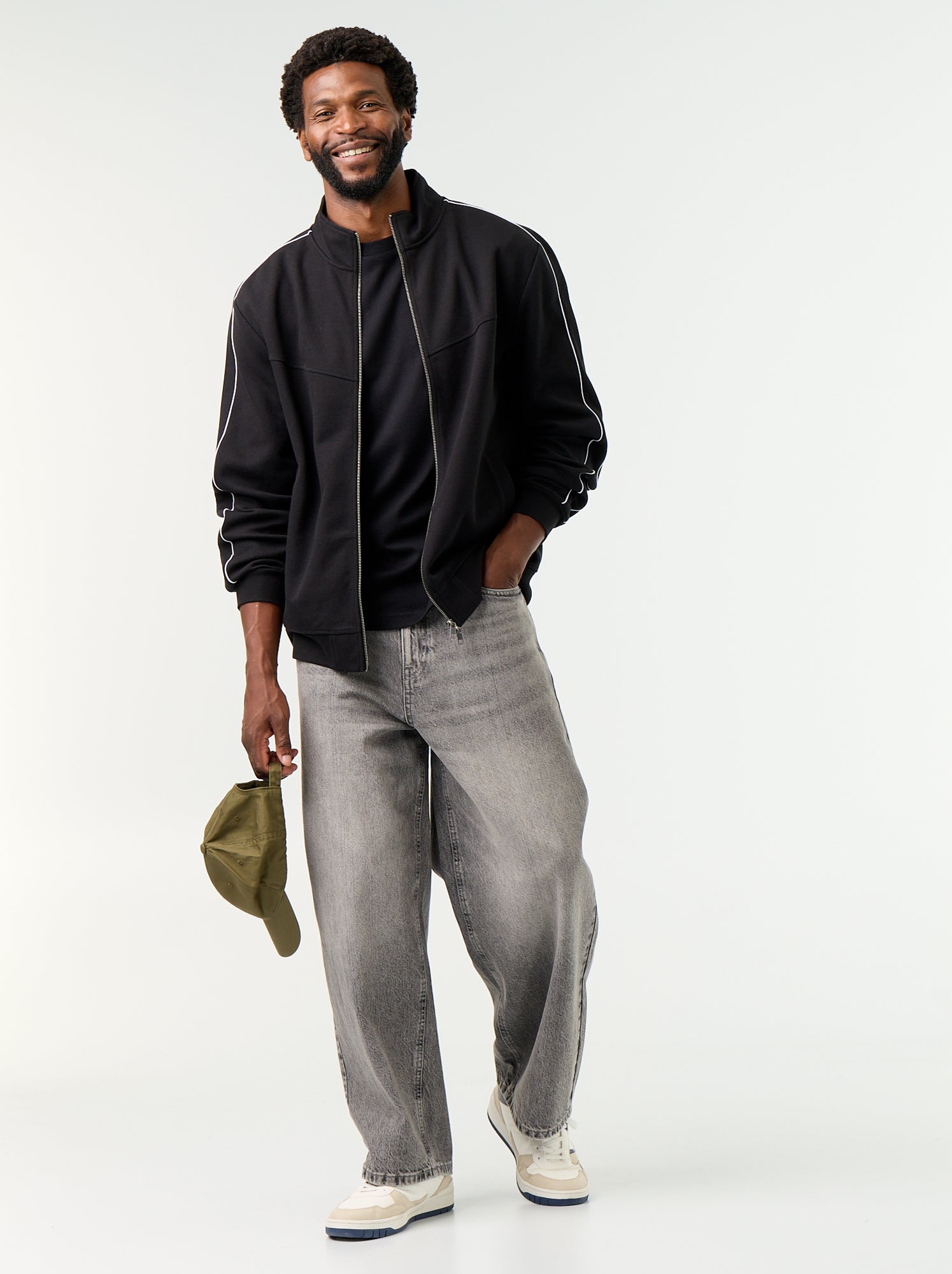 Jean coupe super baggy - Gris