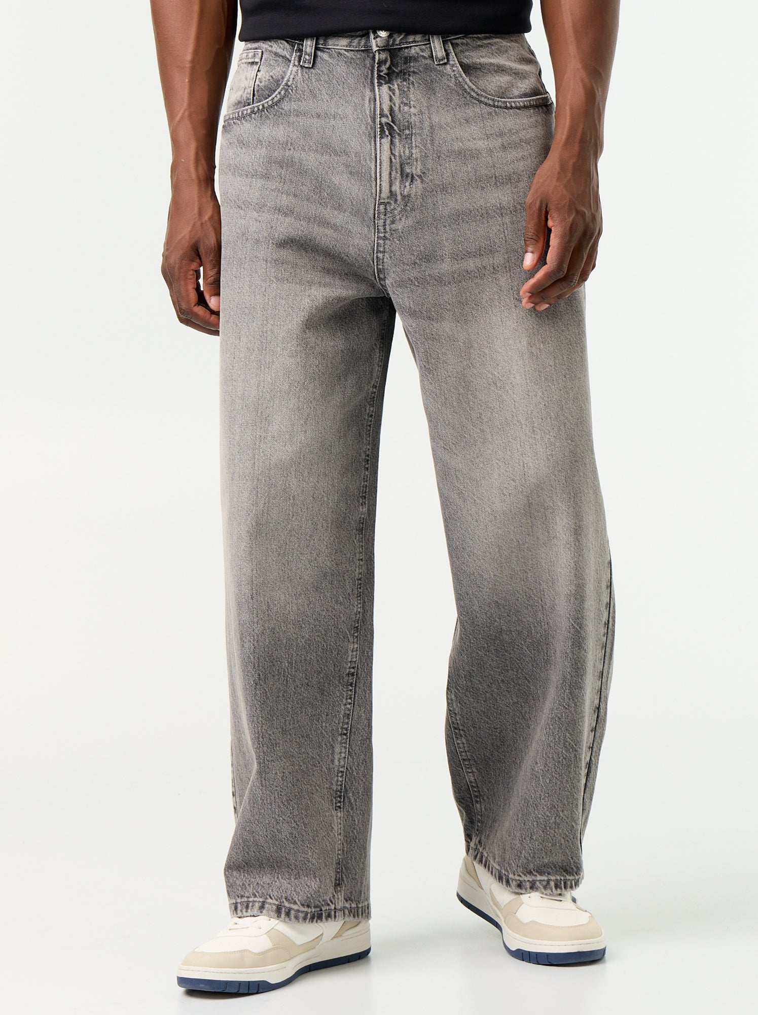 Jean coupe super baggy - Gris