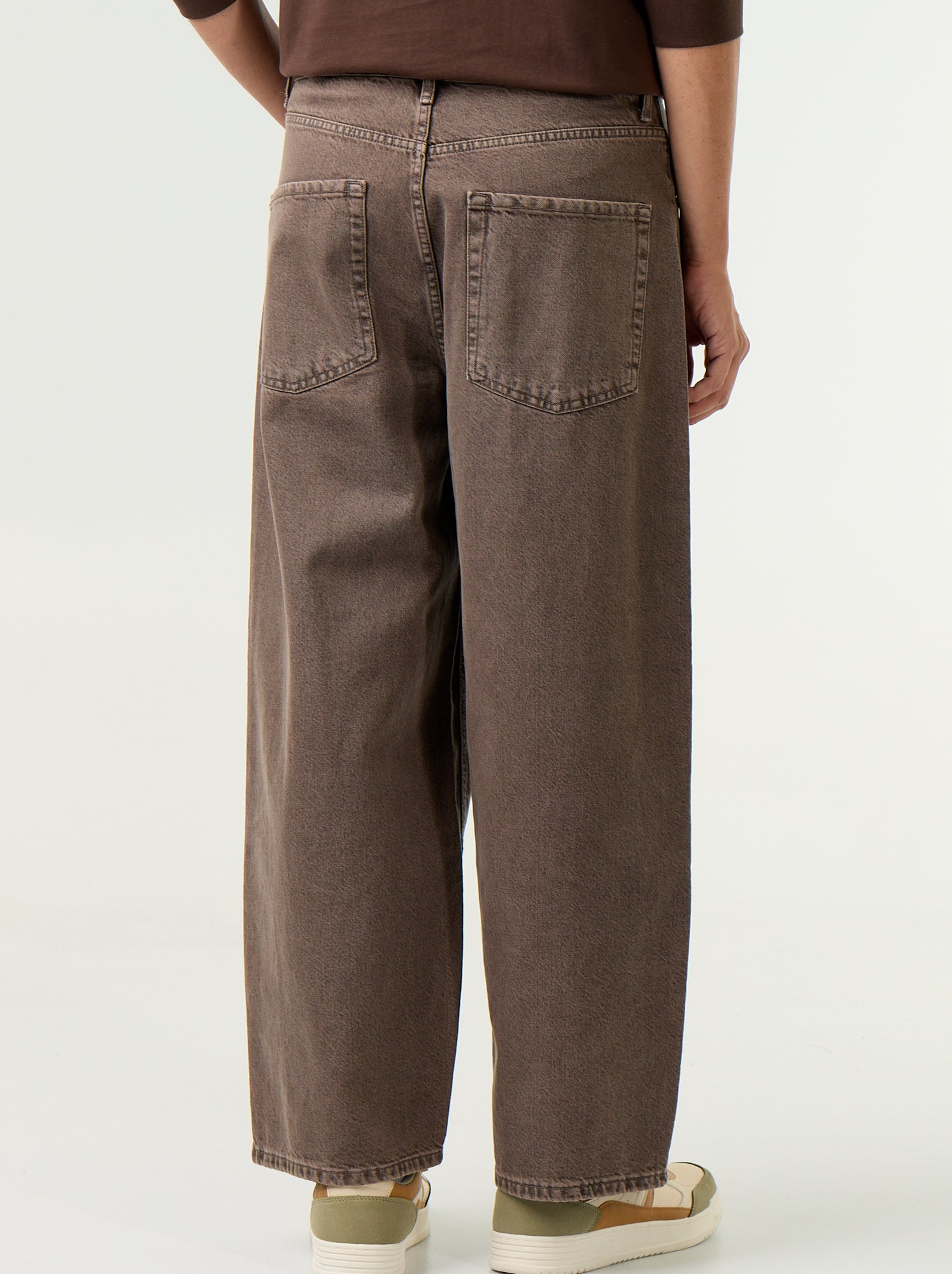 Jean coupe super baggy - Marron