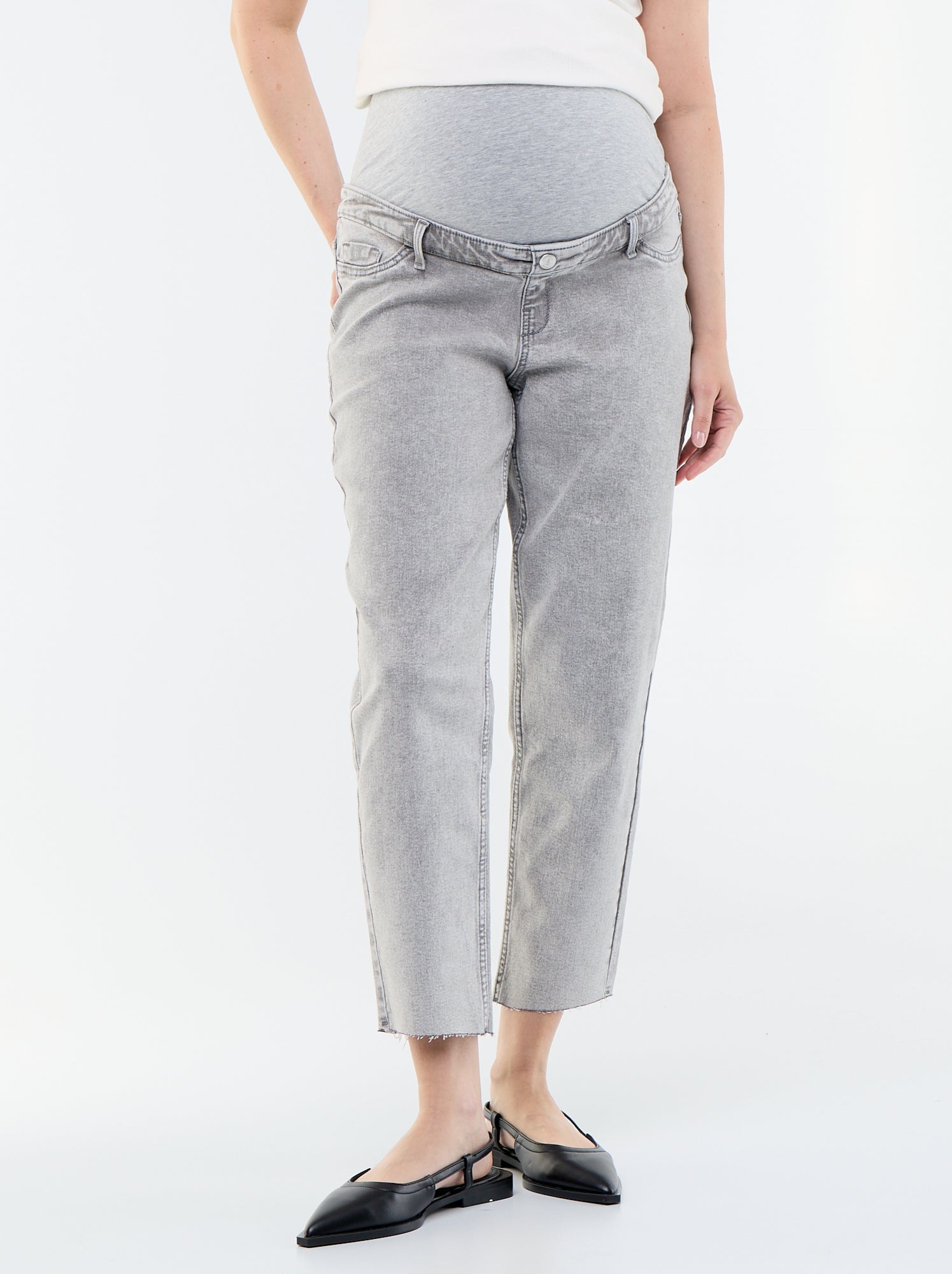 Jean de maternité coupe mom - Gris