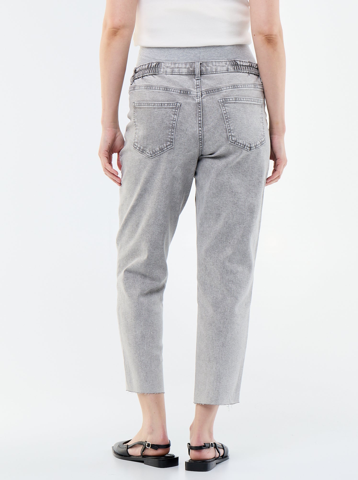 Jean de maternité coupe mom - Gris