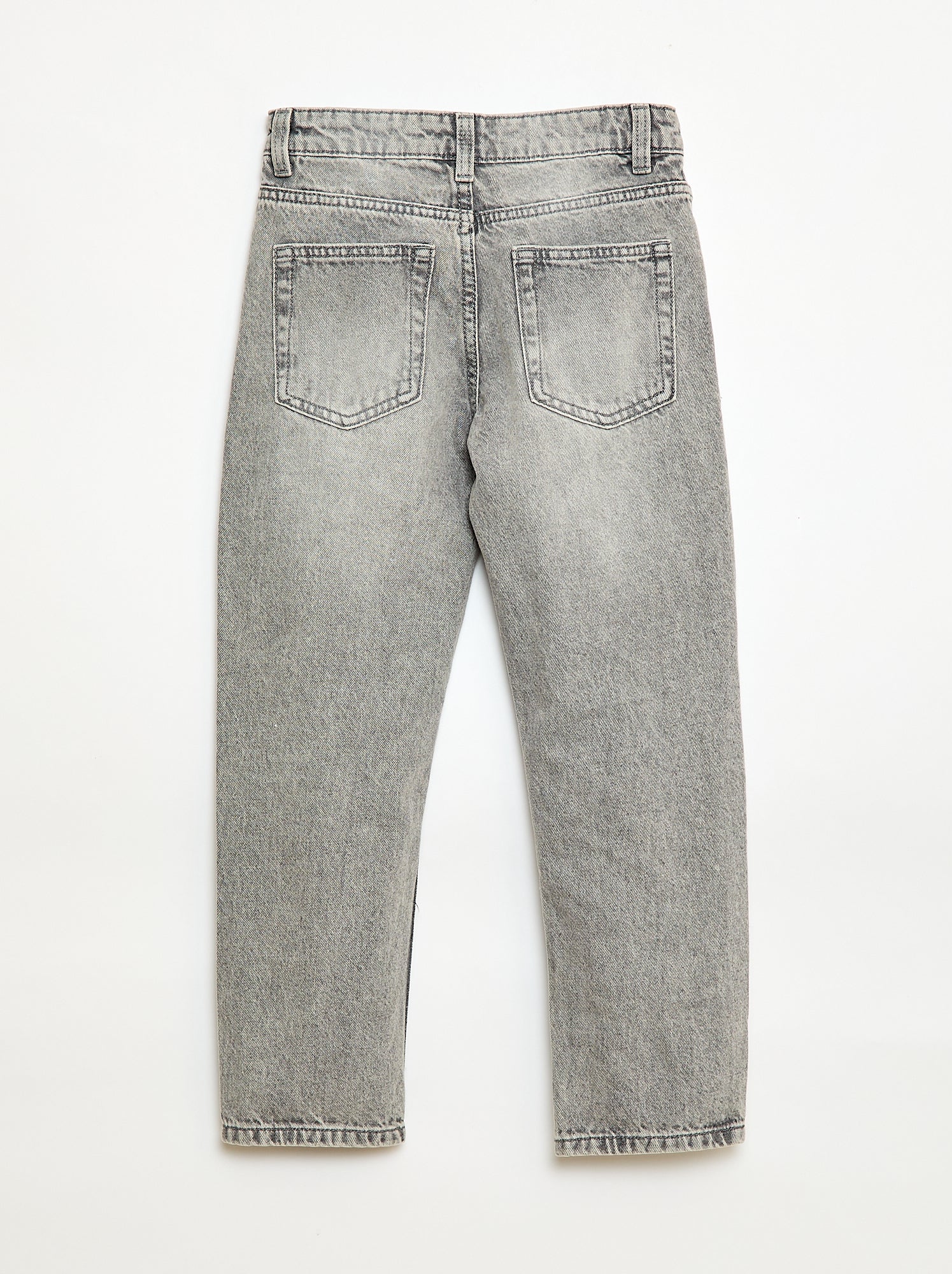 Jean droit à 5 poches - Gris