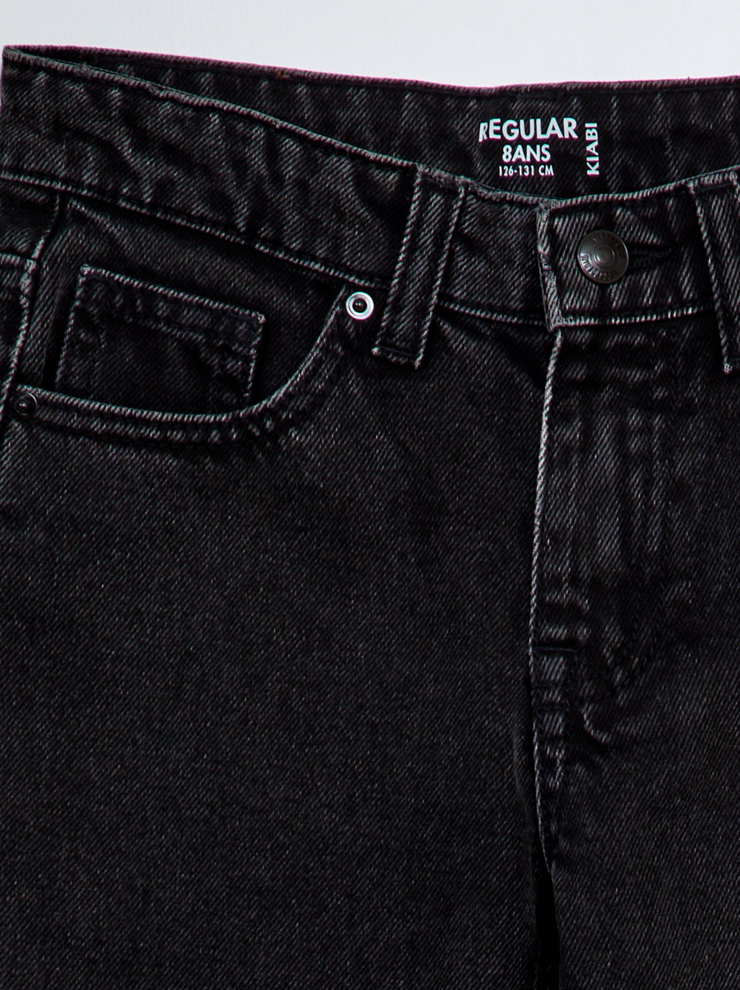 Jean droit à 5 poches - Gris vintage