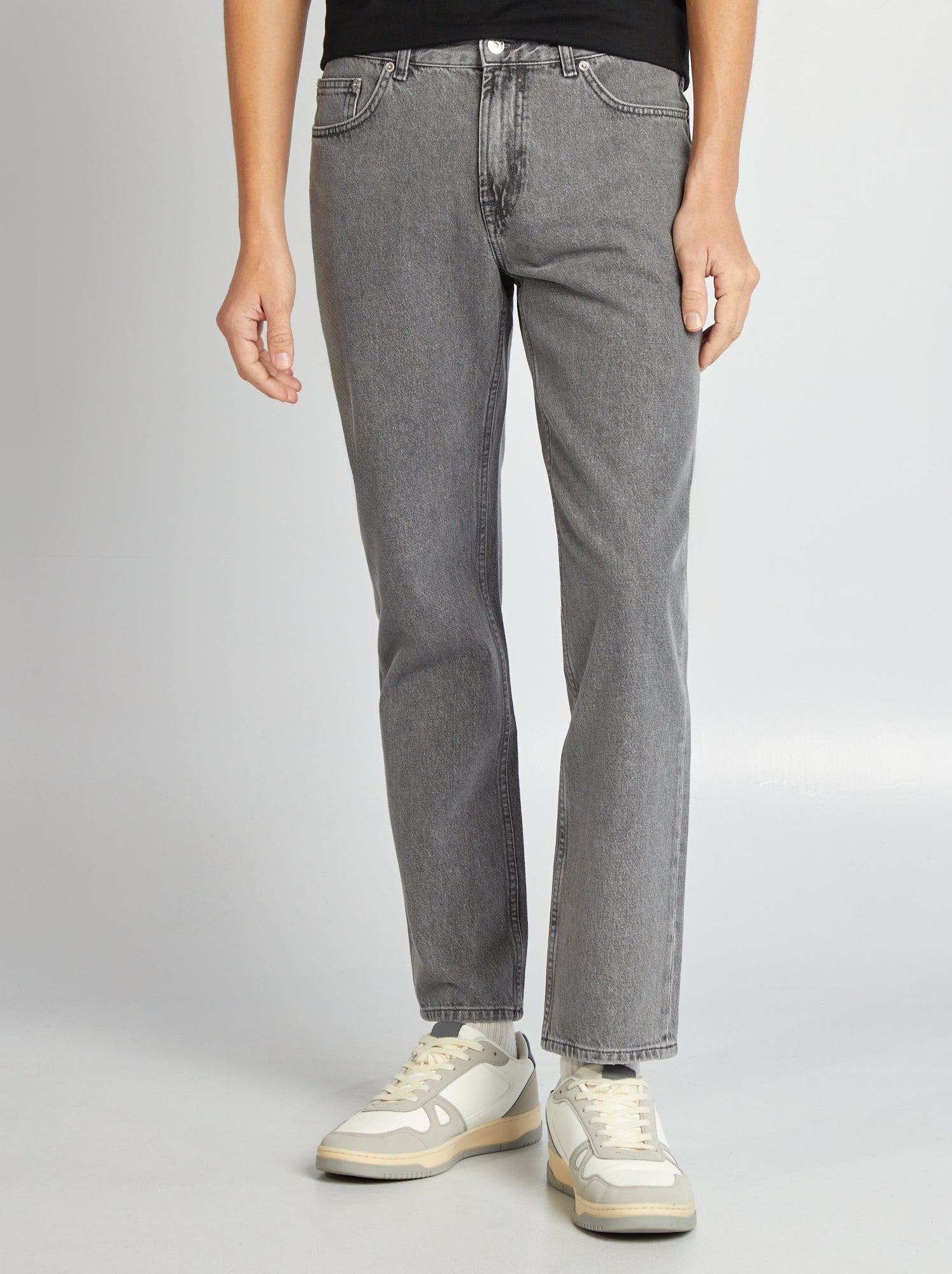 Jean droit - L32 - Gris