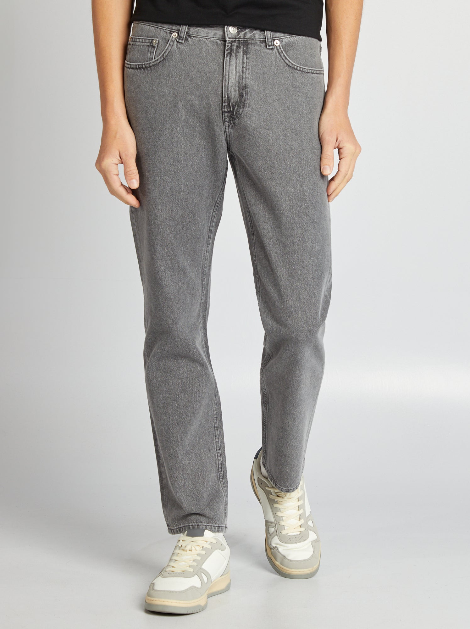 Jean droit - L32 - Gris