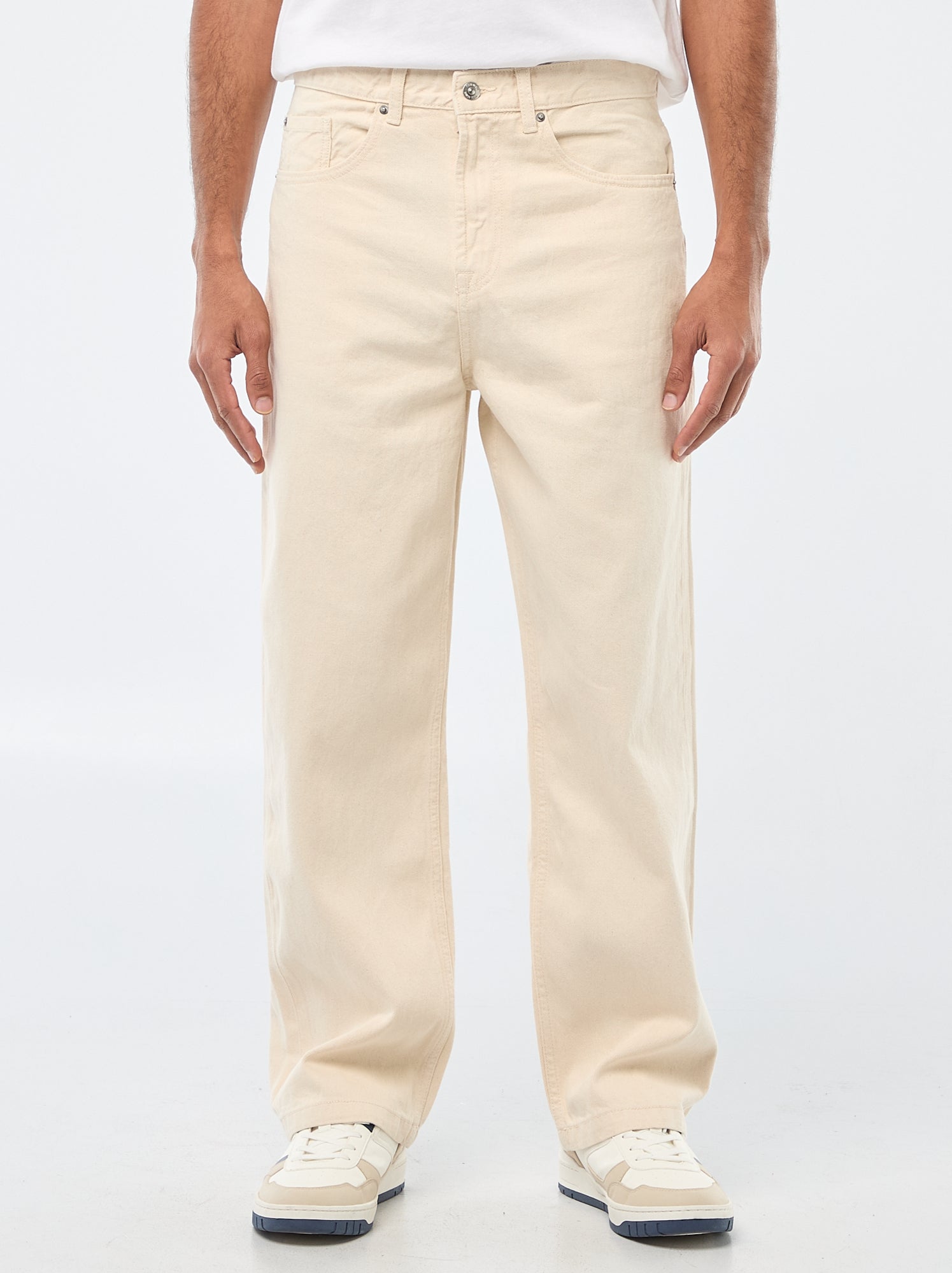 Jean large / relaxed fit à 5 poches - Blanc