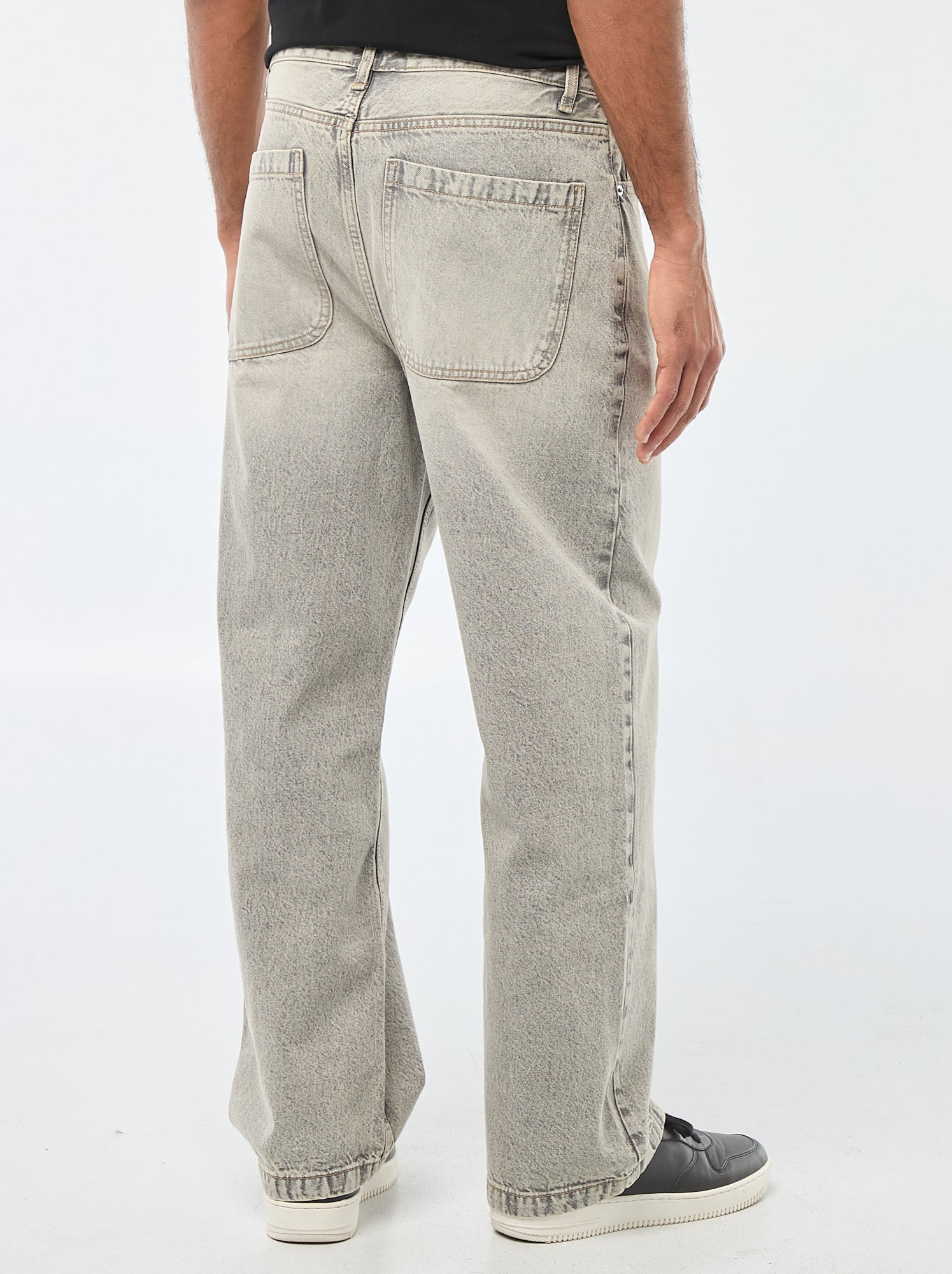 Jean large / relaxed fit à 5 poches - Gris