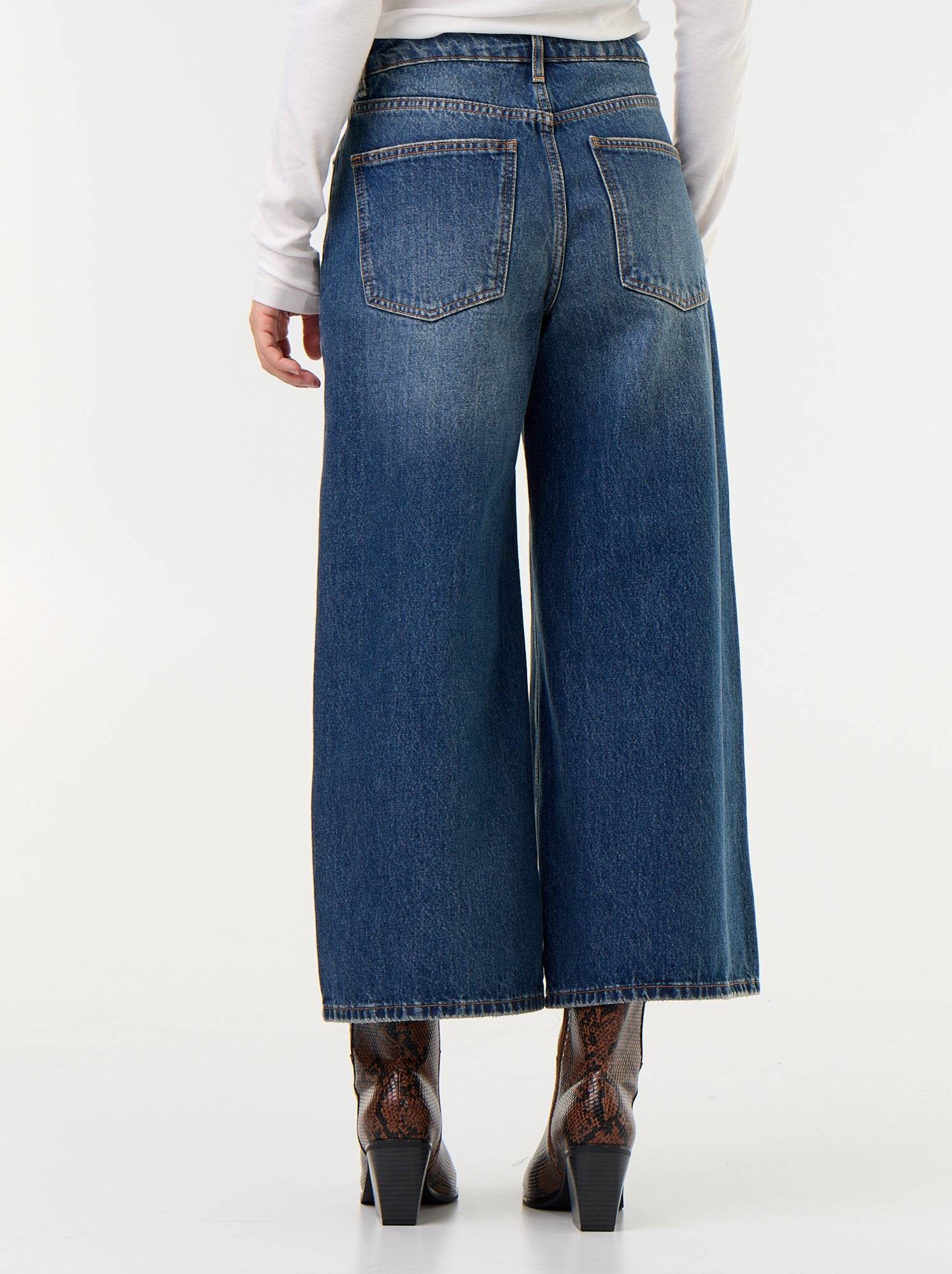 Jean large taille haute - Bleu (GKI13_1)