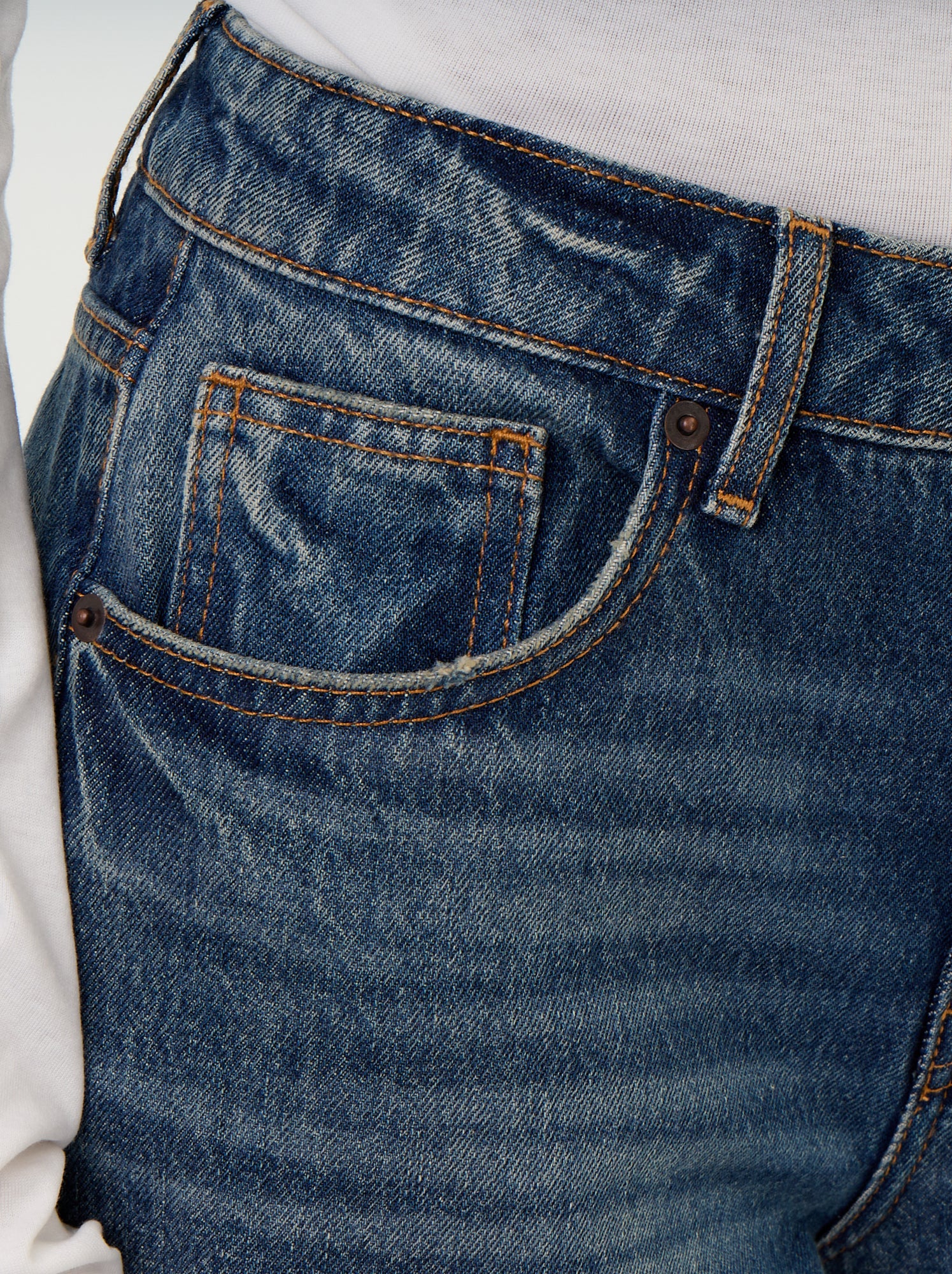 Jean large taille haute - Bleu (GKI13_1)