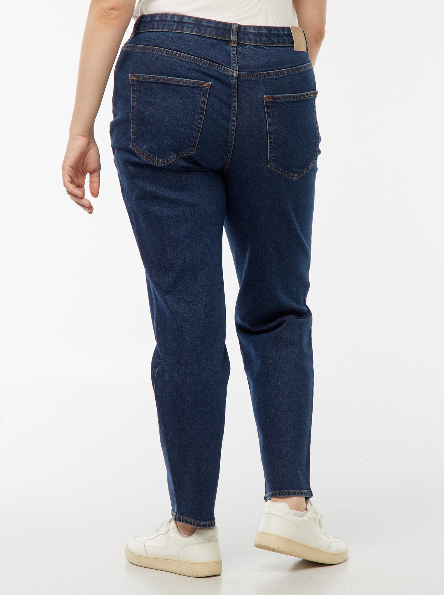 Jean mom taille haute  - L28 - Bleu (DOQ92_2)
