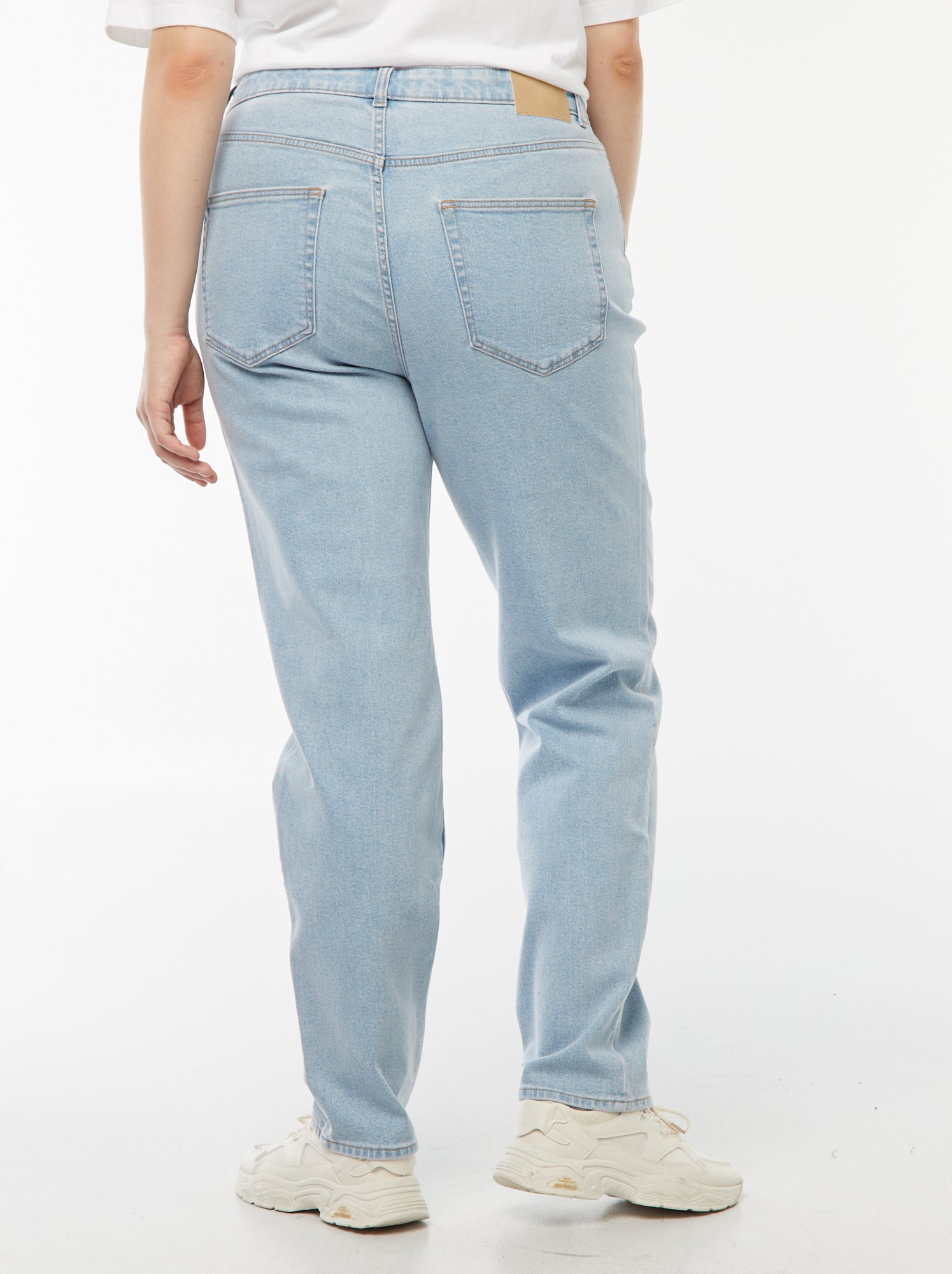Jean mom taille haute - L30 - Bleu (DOQ76_4)