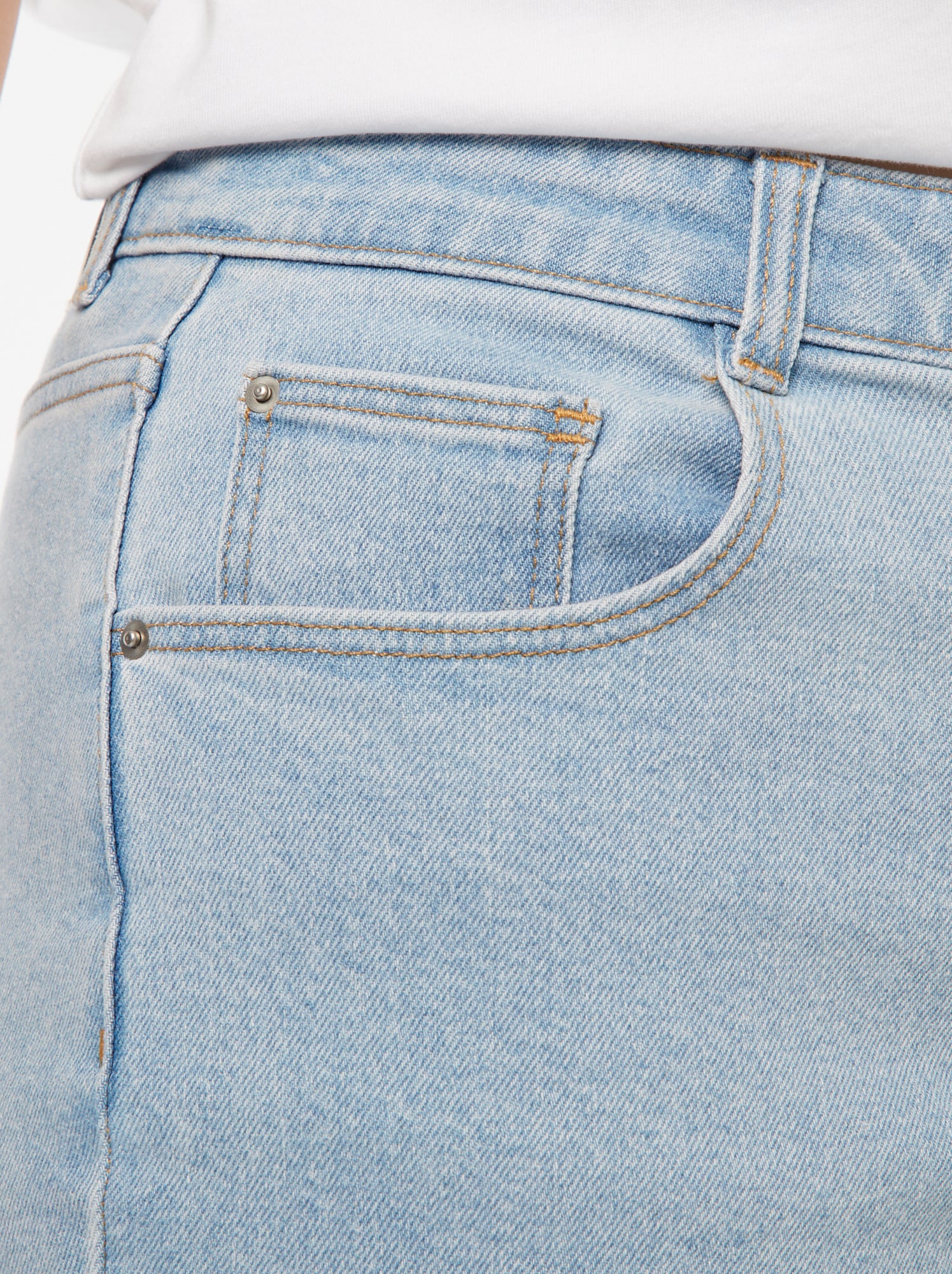 Jean mom taille haute - L30 - Bleu (DOQ76_4)