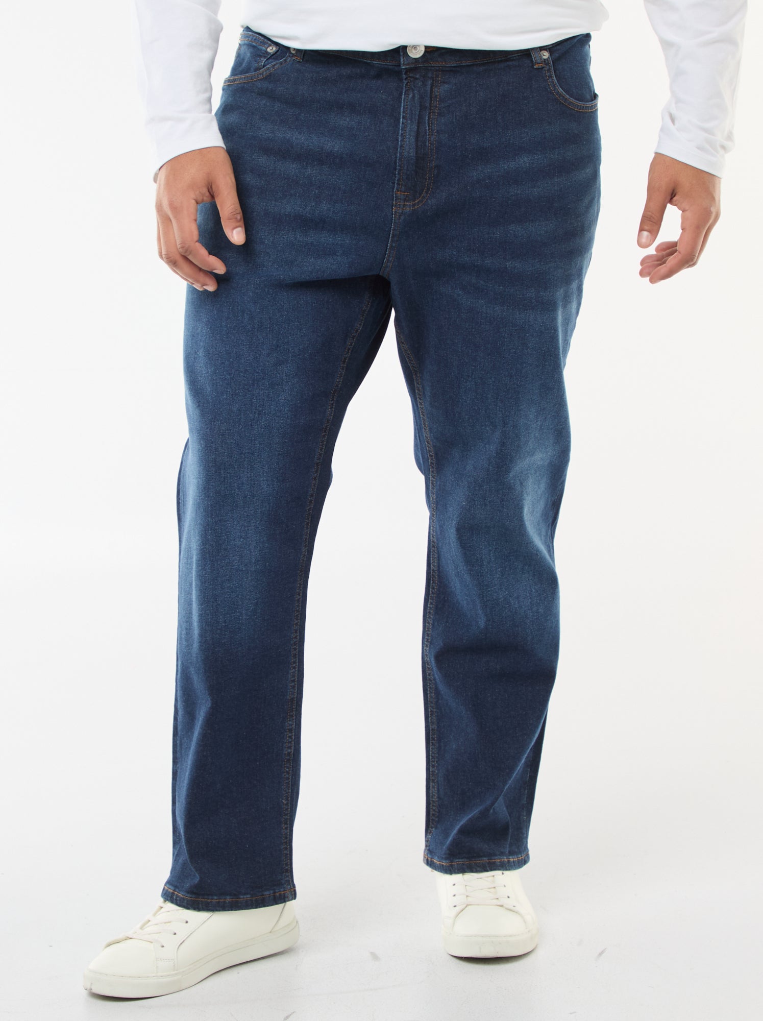 Jean regular / coupe droite à 5 poches - Bleu (ESO93_2)