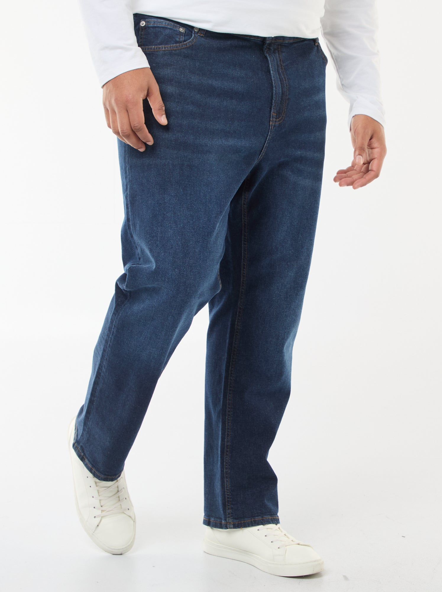 Jean regular / coupe droite à 5 poches - Bleu (ESO93_2)