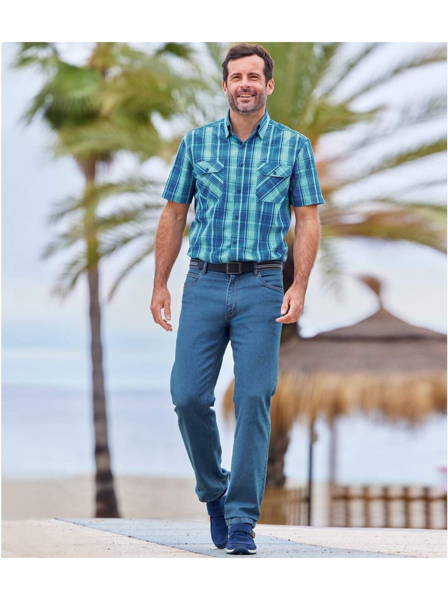 Jean Regular Stretch - ATLAS FOR MEN - Bleu