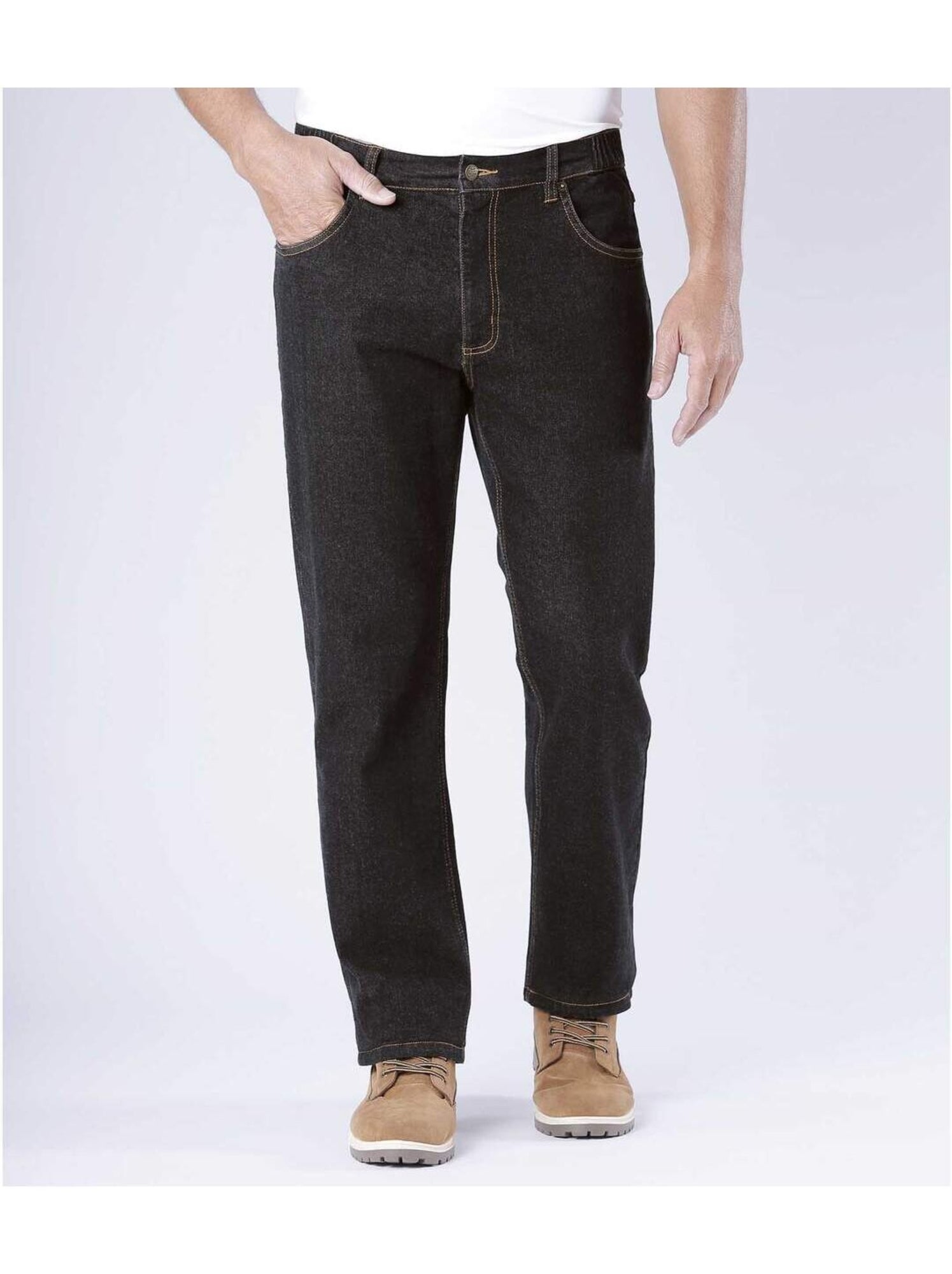 Jean Regular Stretch Confort - ATLAS FOR MEN - Noir