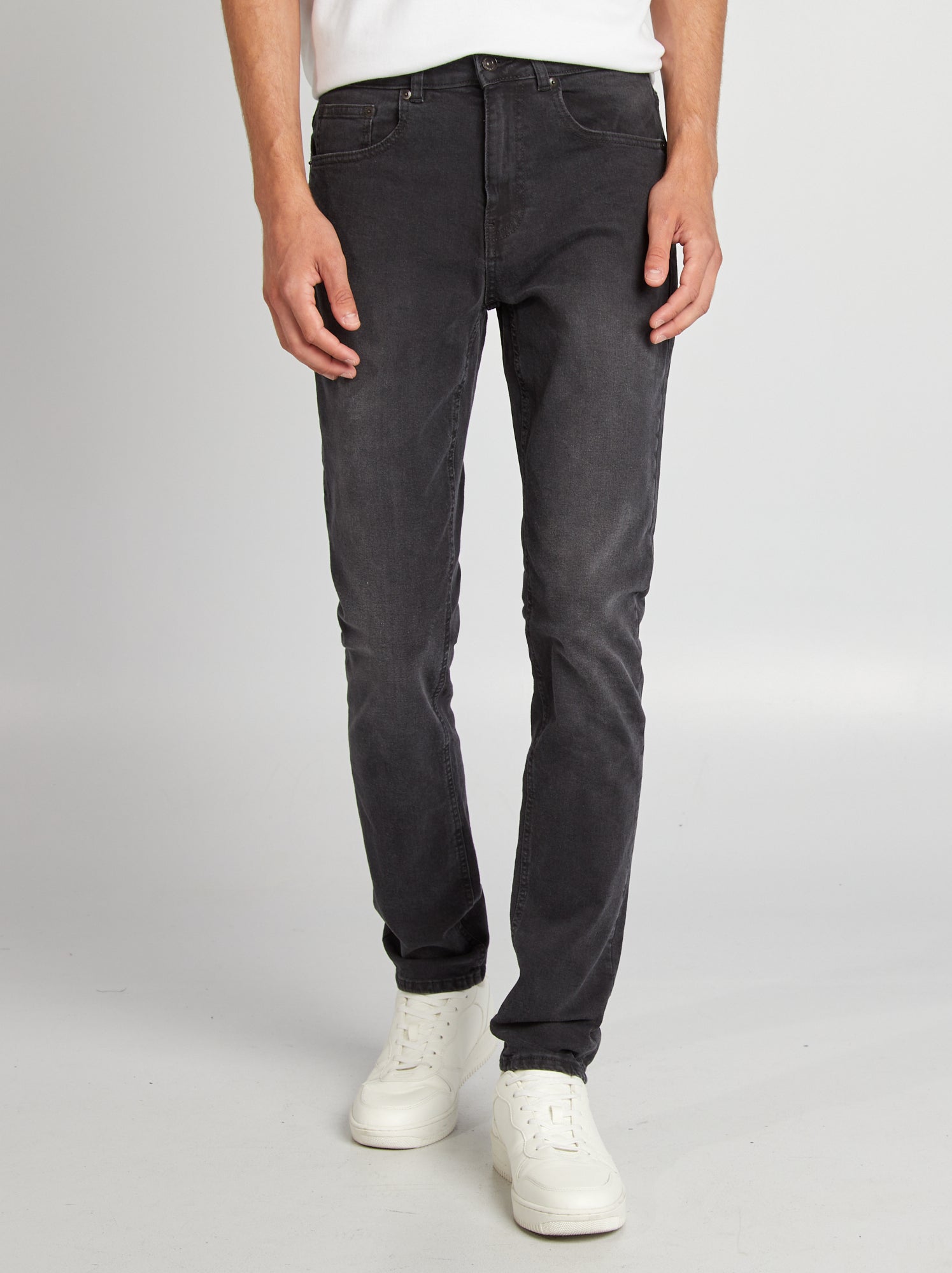 Jean slim à 5 poches - L34 - Gris