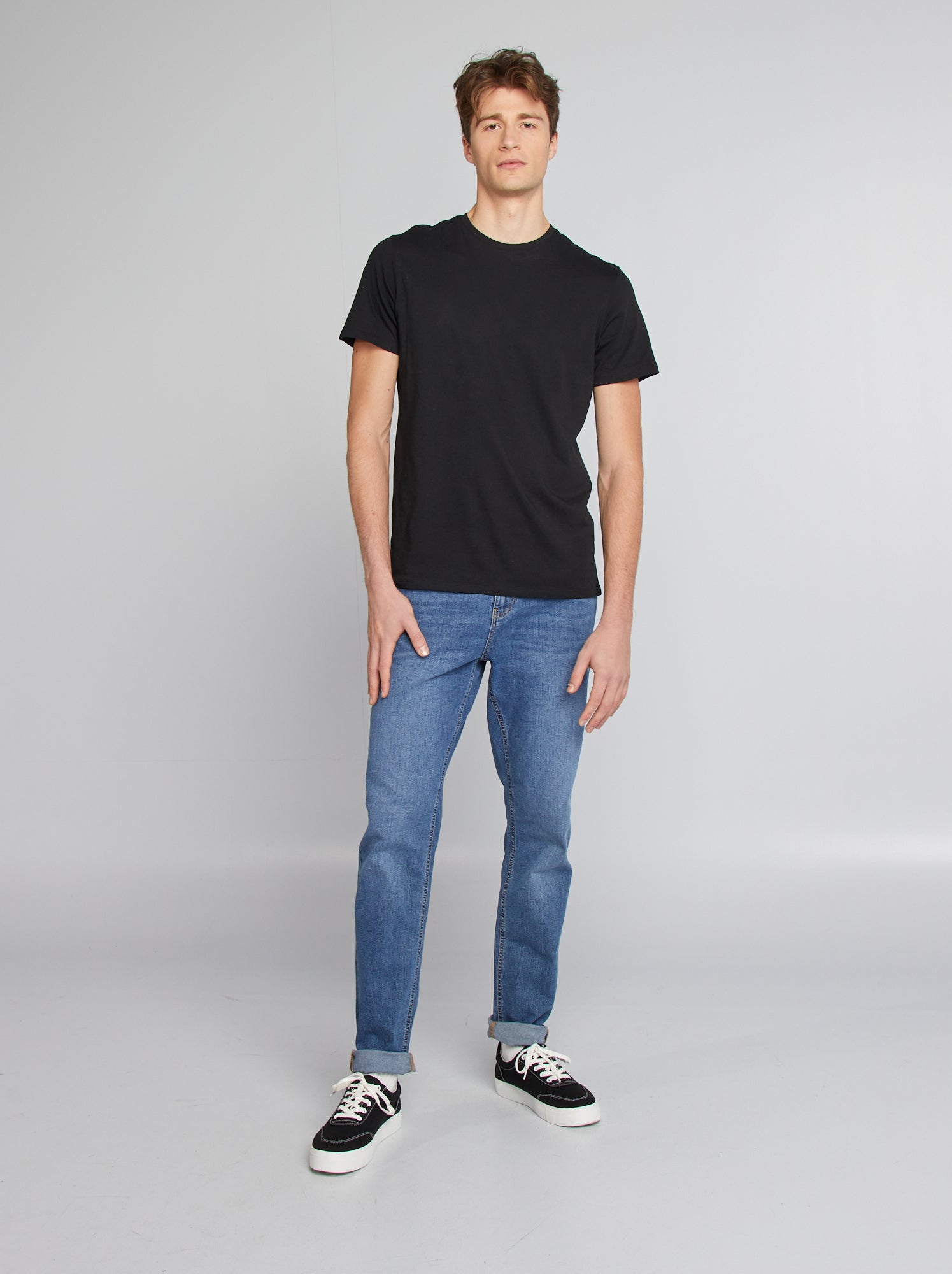 Jean slim fit en coton stretch - L38 - Bleu