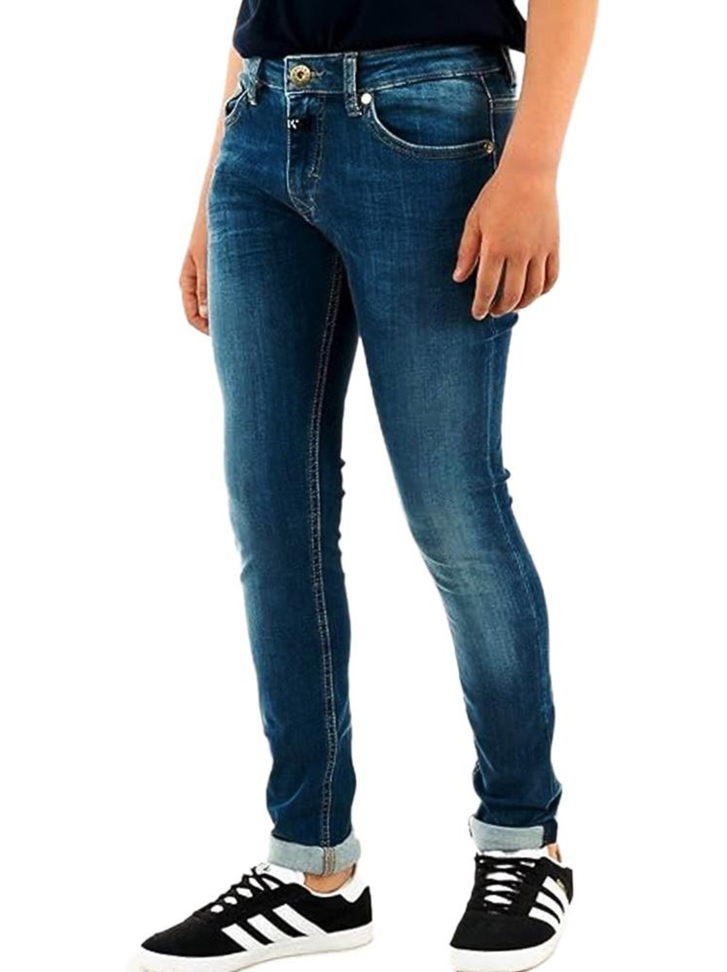 Jean slim garçon kaporal - Bleu denim