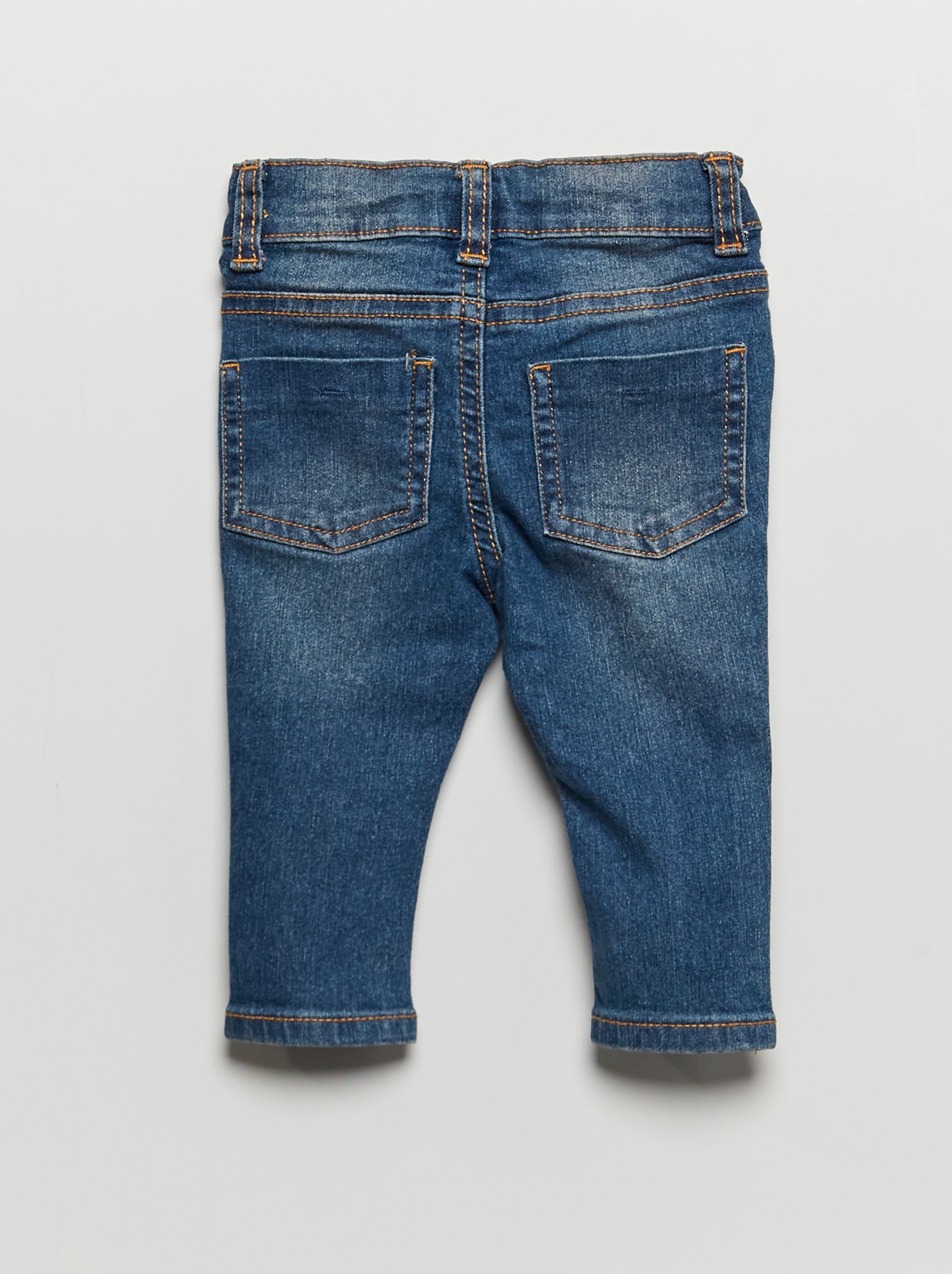 Jean slim stretch à taille ajustable - Bleu foncé