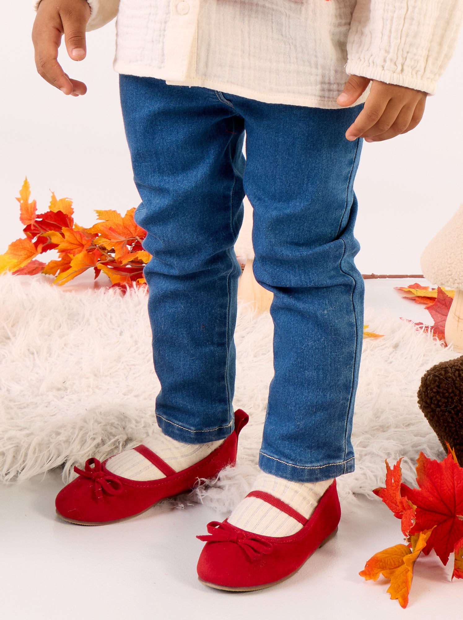 Jean slim stretch à taille ajustable - Bleu