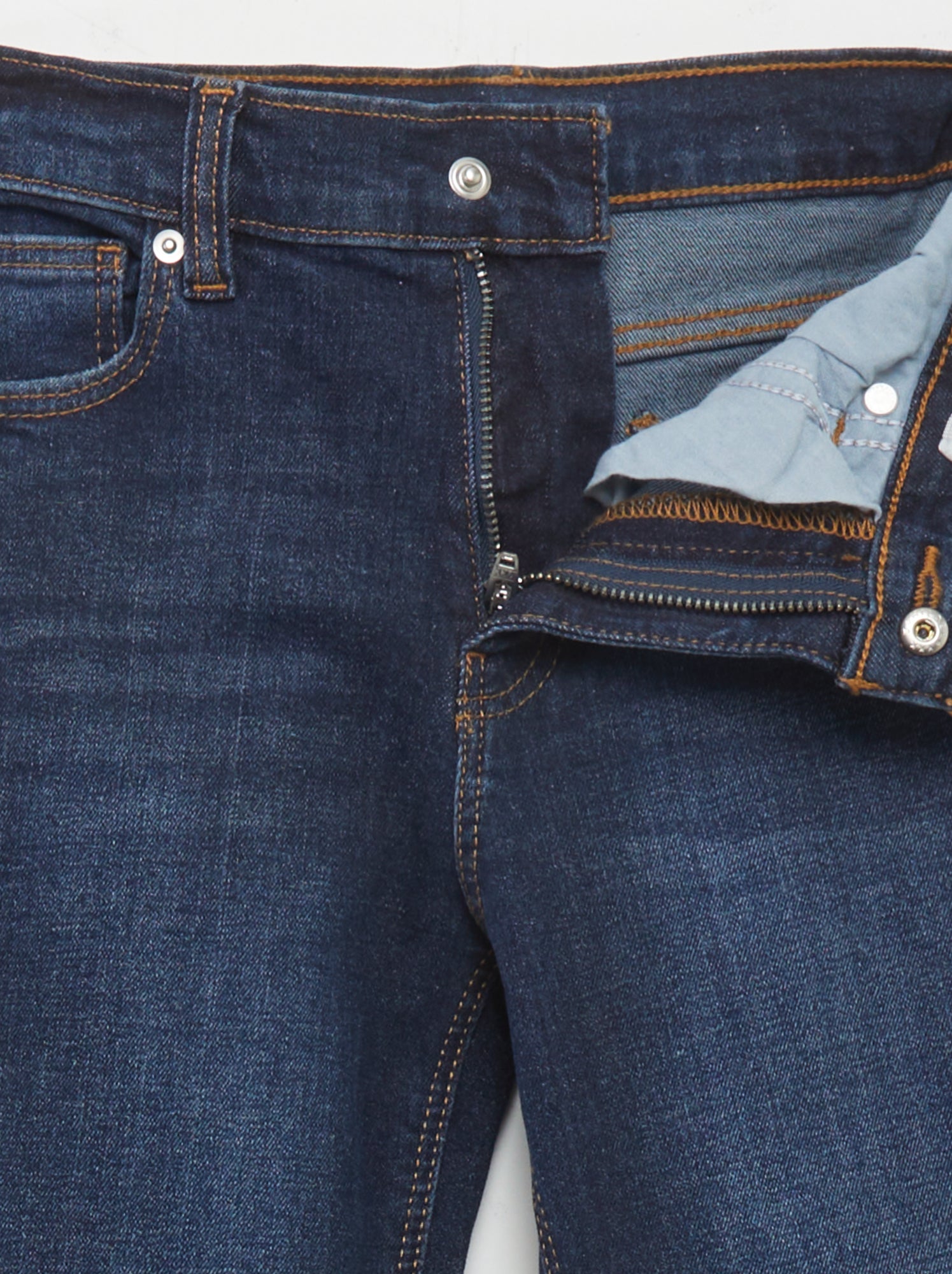 Jean slim taille ajustable - Bleu