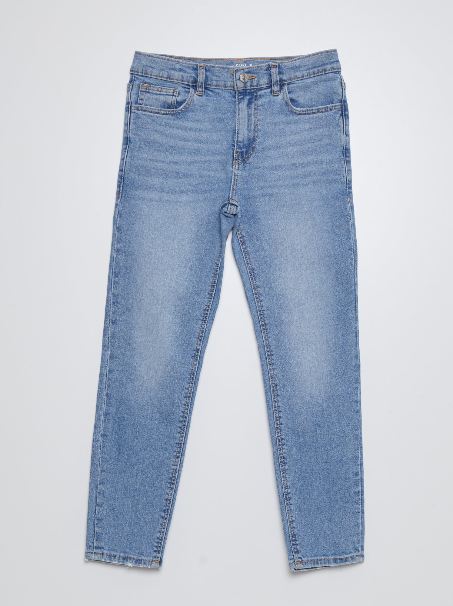 Jean slim taille ajustable - Bleu clair