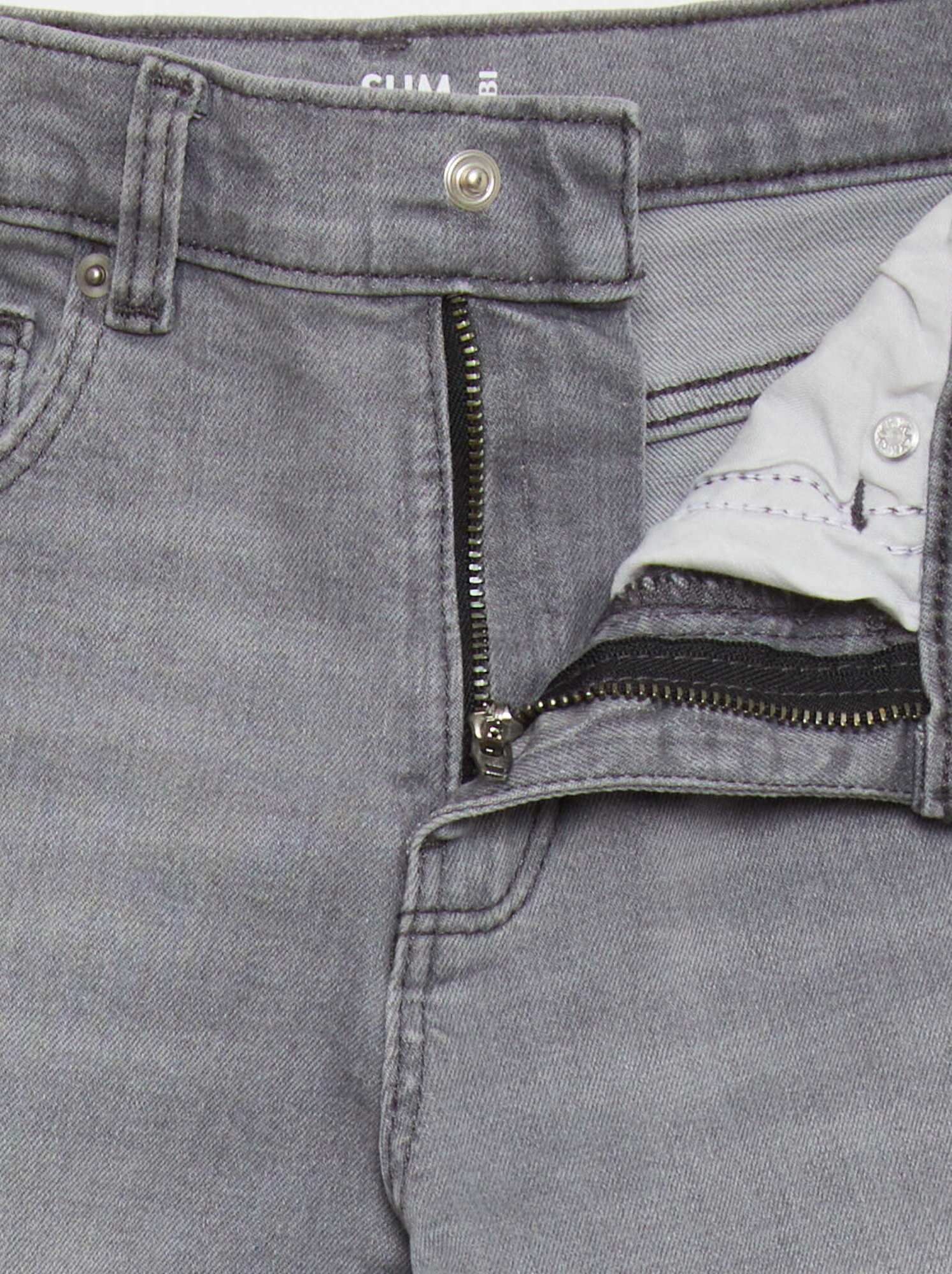 Jean slim taille ajustable - Gris clair