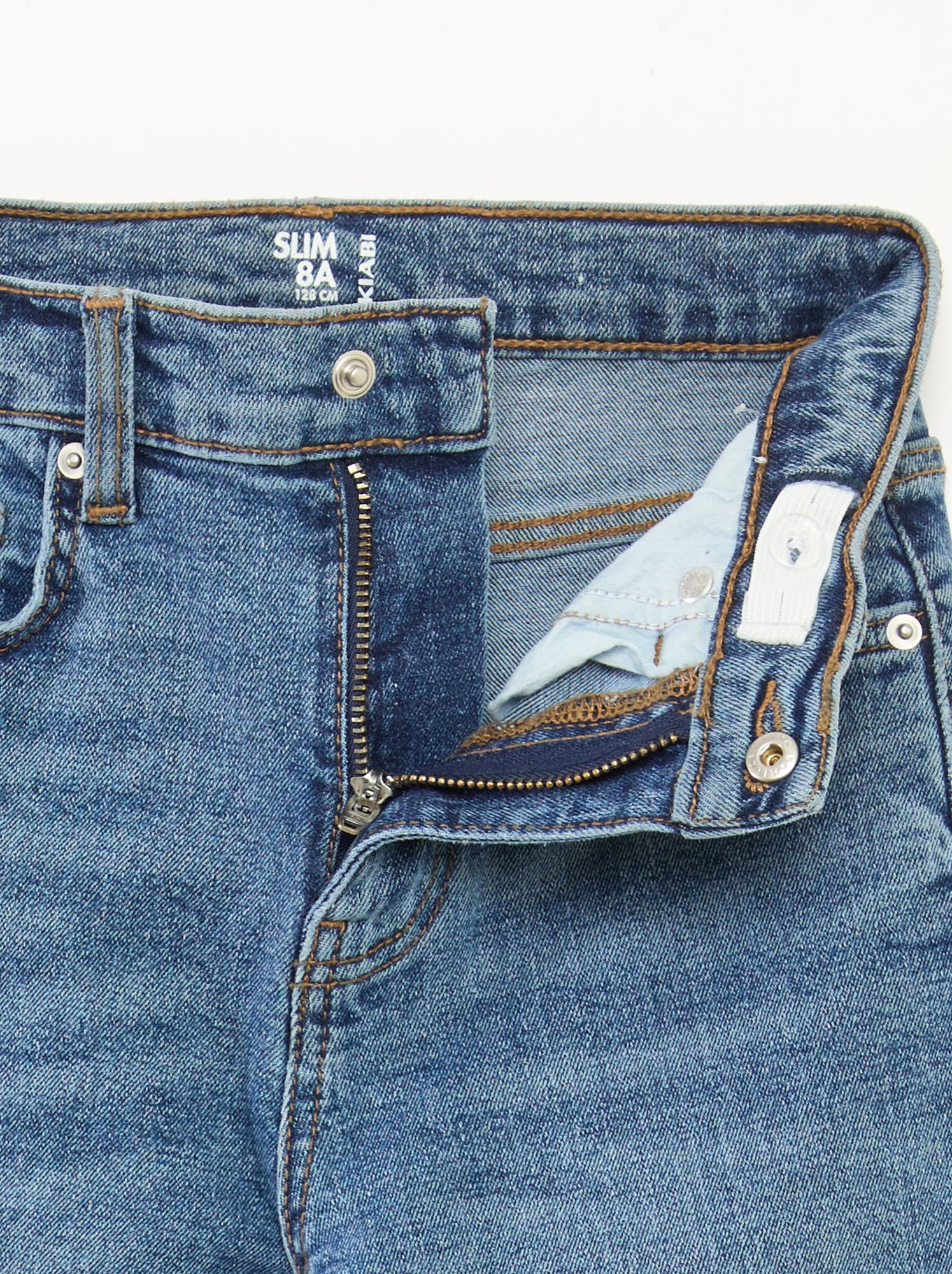 Jean slim taille ajustable - Stone