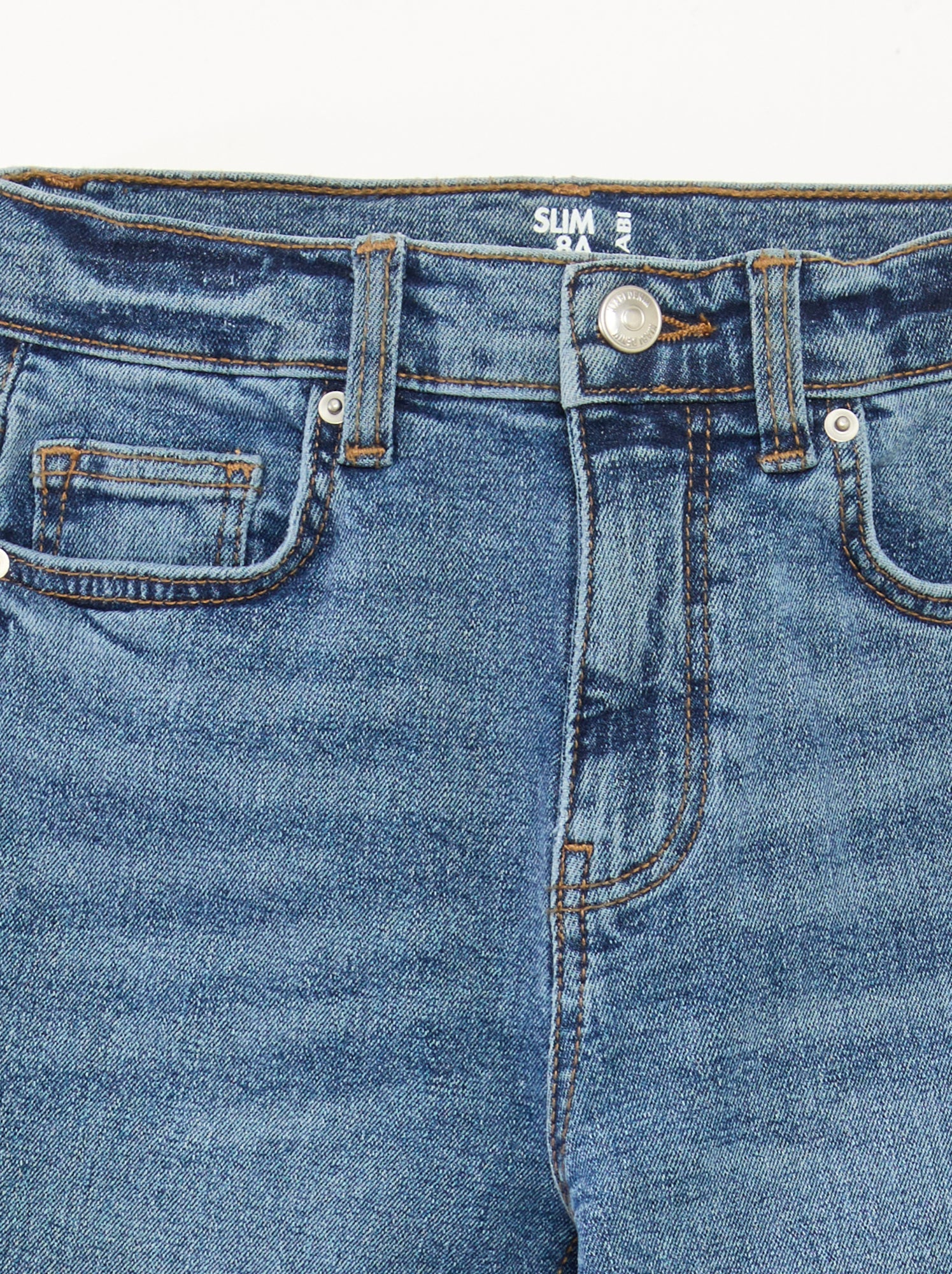 Jean slim taille ajustable - Stone