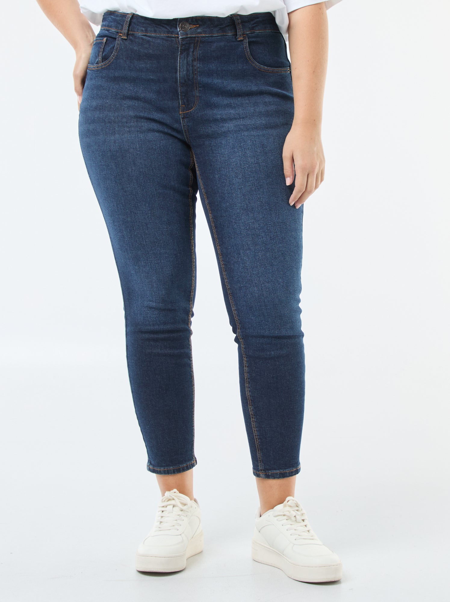 Jean slim taille haute - L28 - brut
