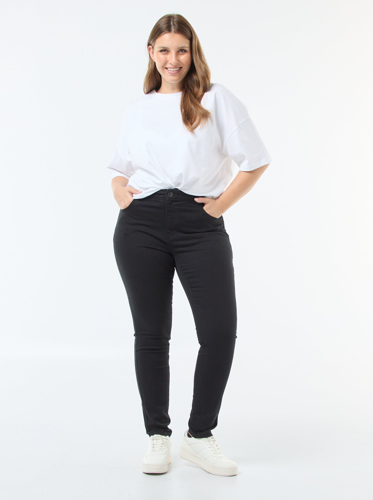 Jean slim taille haute - L28 - Noir