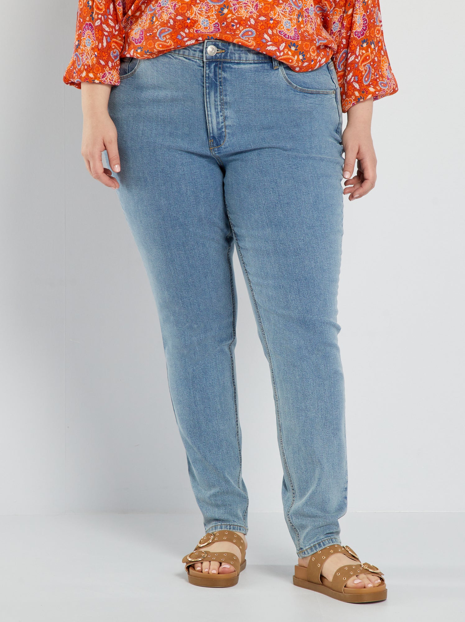 Jean slim taille haute - L28 - Triple stone