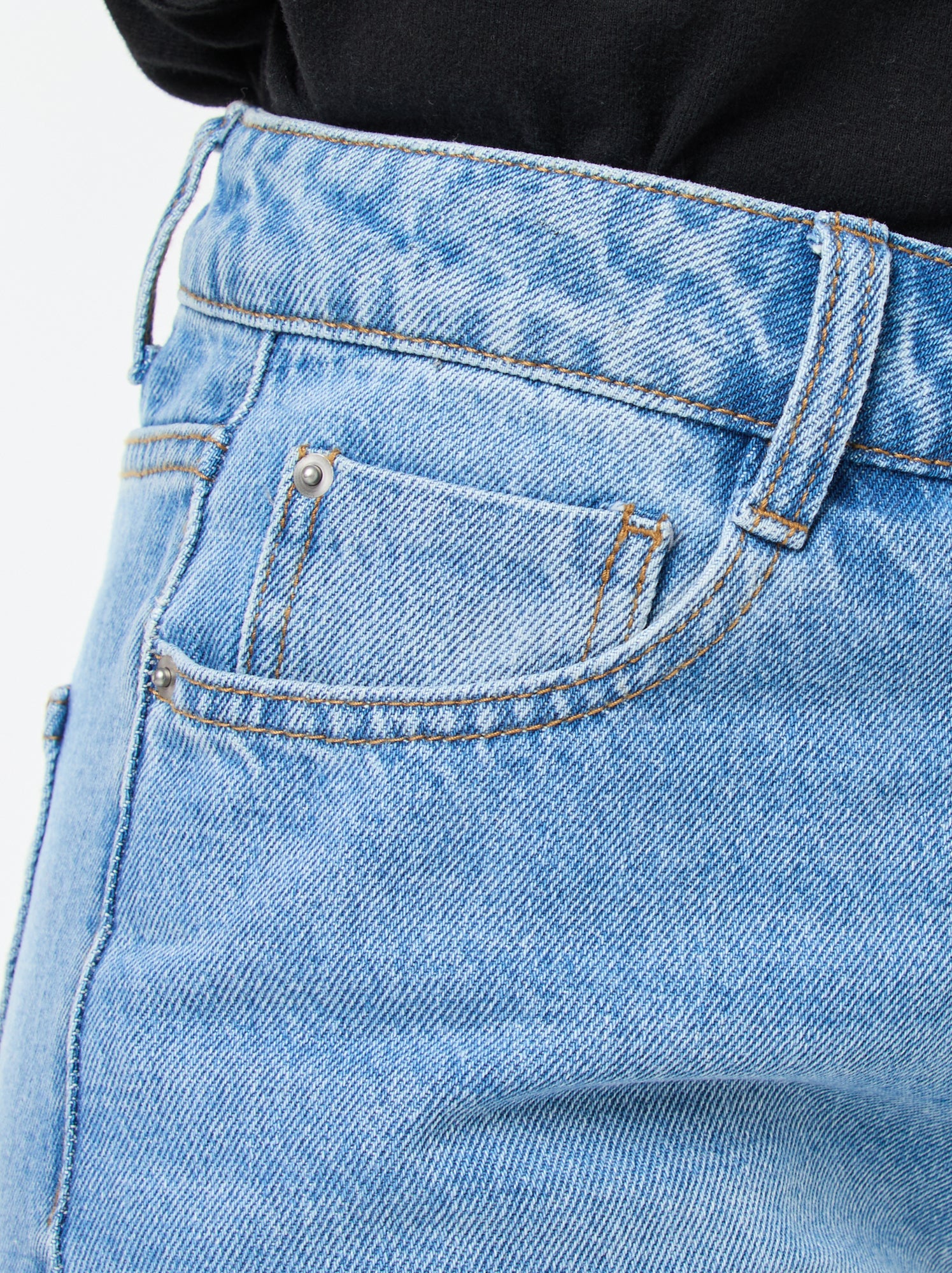 Jean straight / coupe droite à taille haute - L32 - Bleu (EPX37_1)