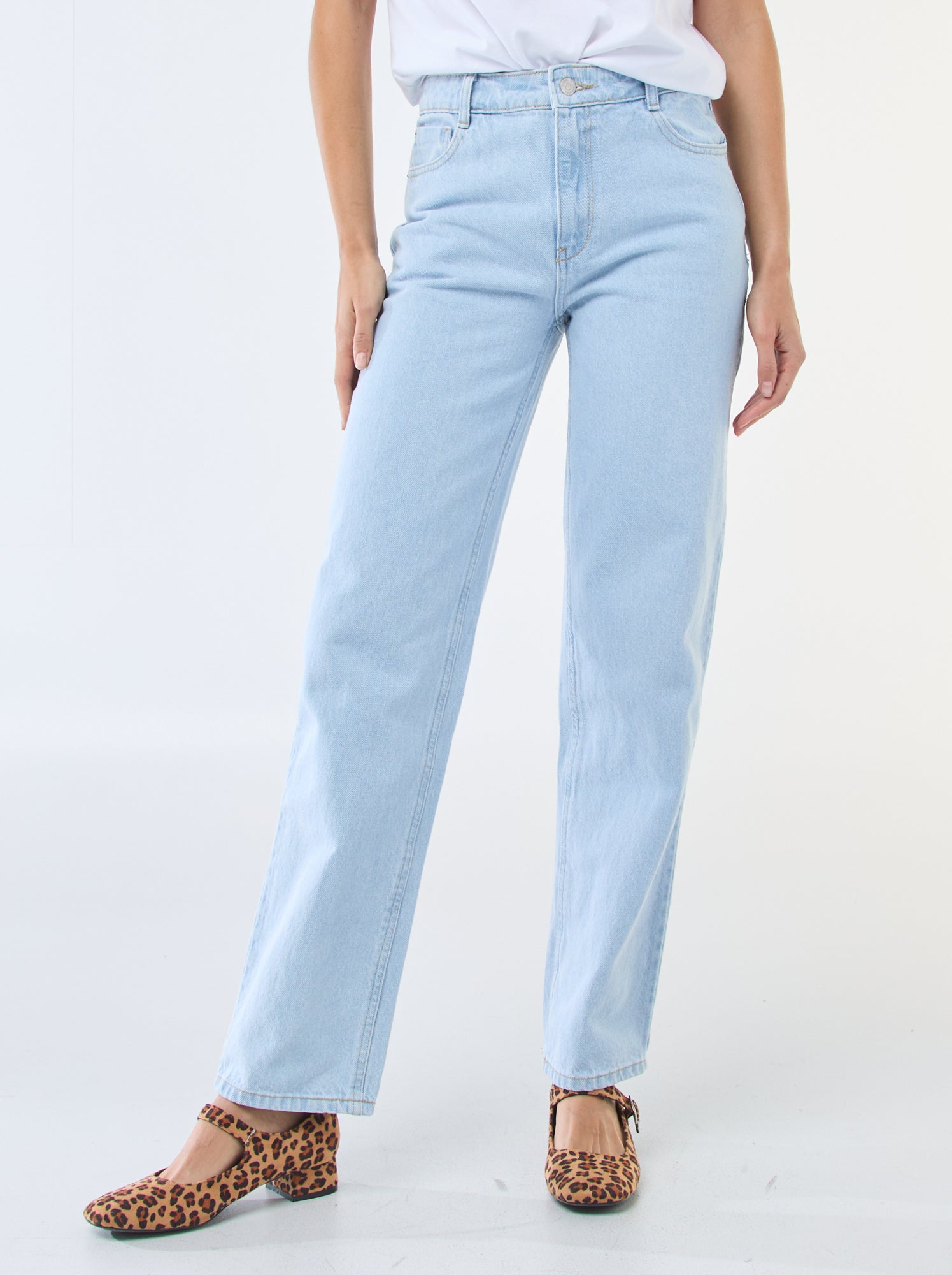 Jean straight denim en coton - Bleu (EPX33_1)