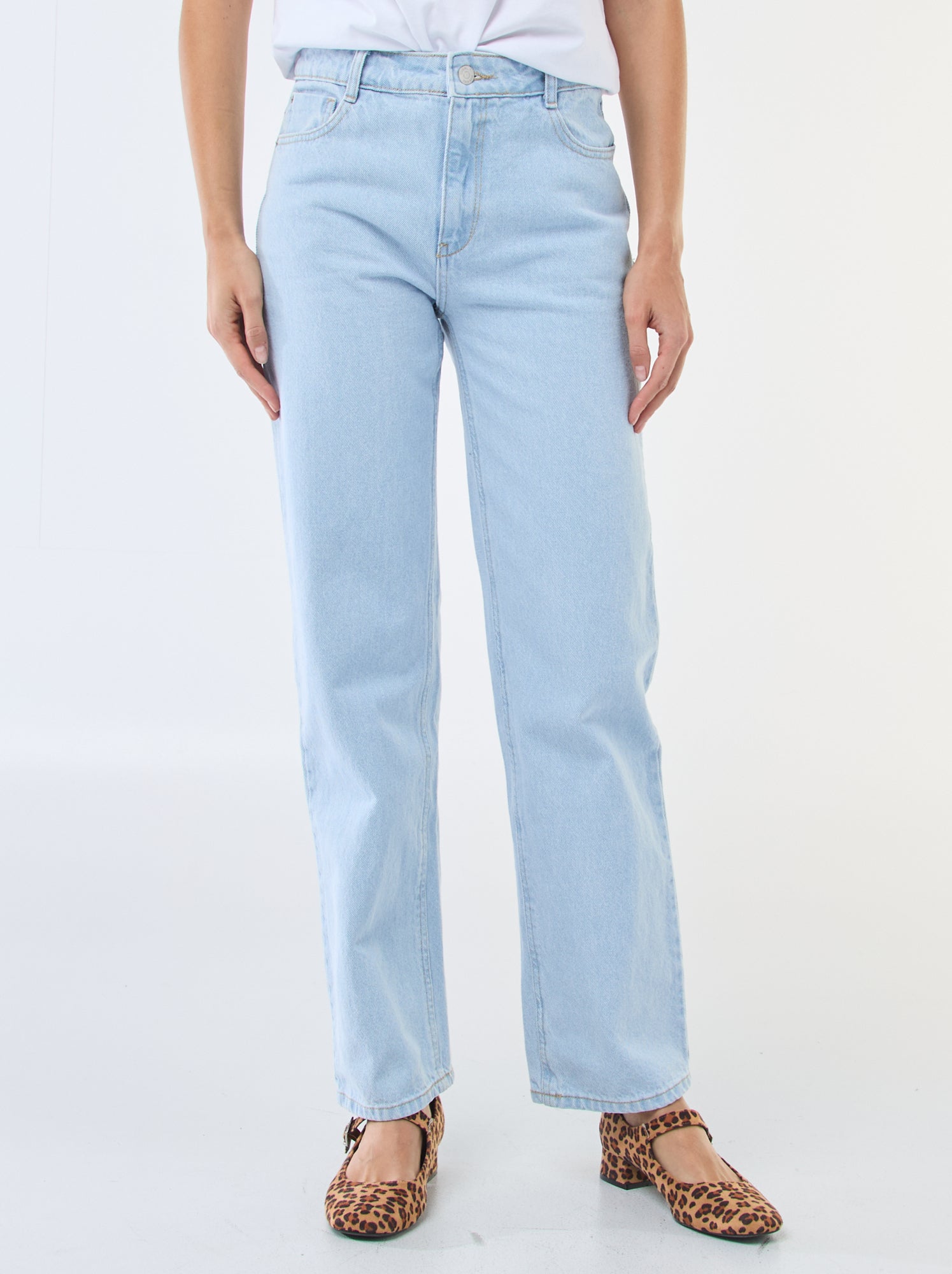 Jean straight denim en coton - Bleu (EPX33_1)