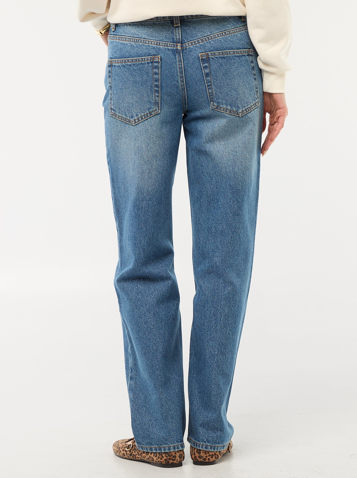 Jean straight denim en coton - Bleu (EPX33_3)