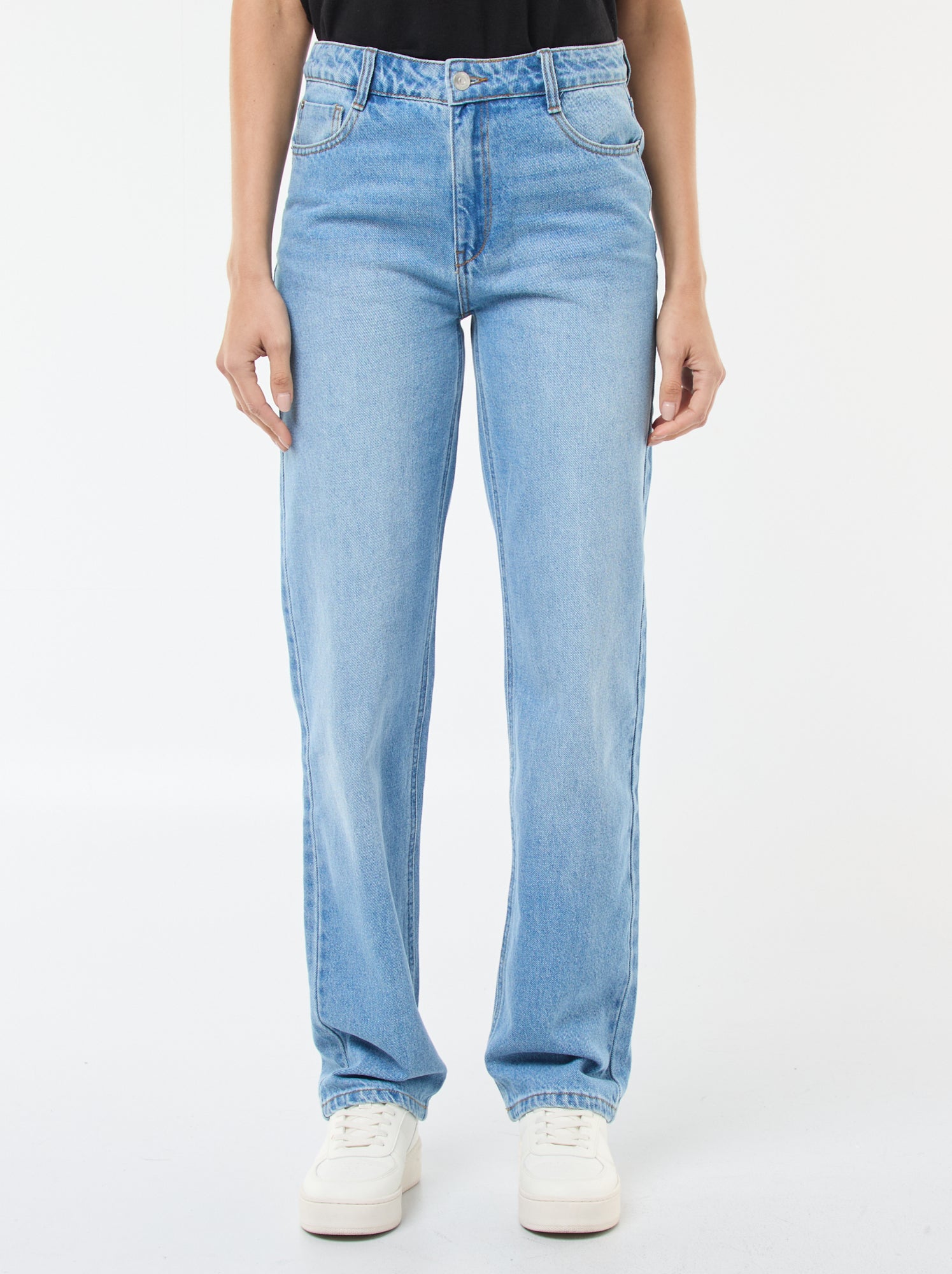 Jean straight denim en coton - Bleu (EPX33_7)