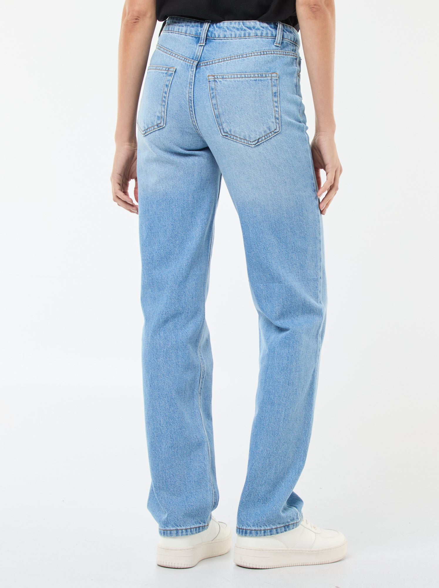 Jean straight denim en coton - Bleu (EPX33_7)