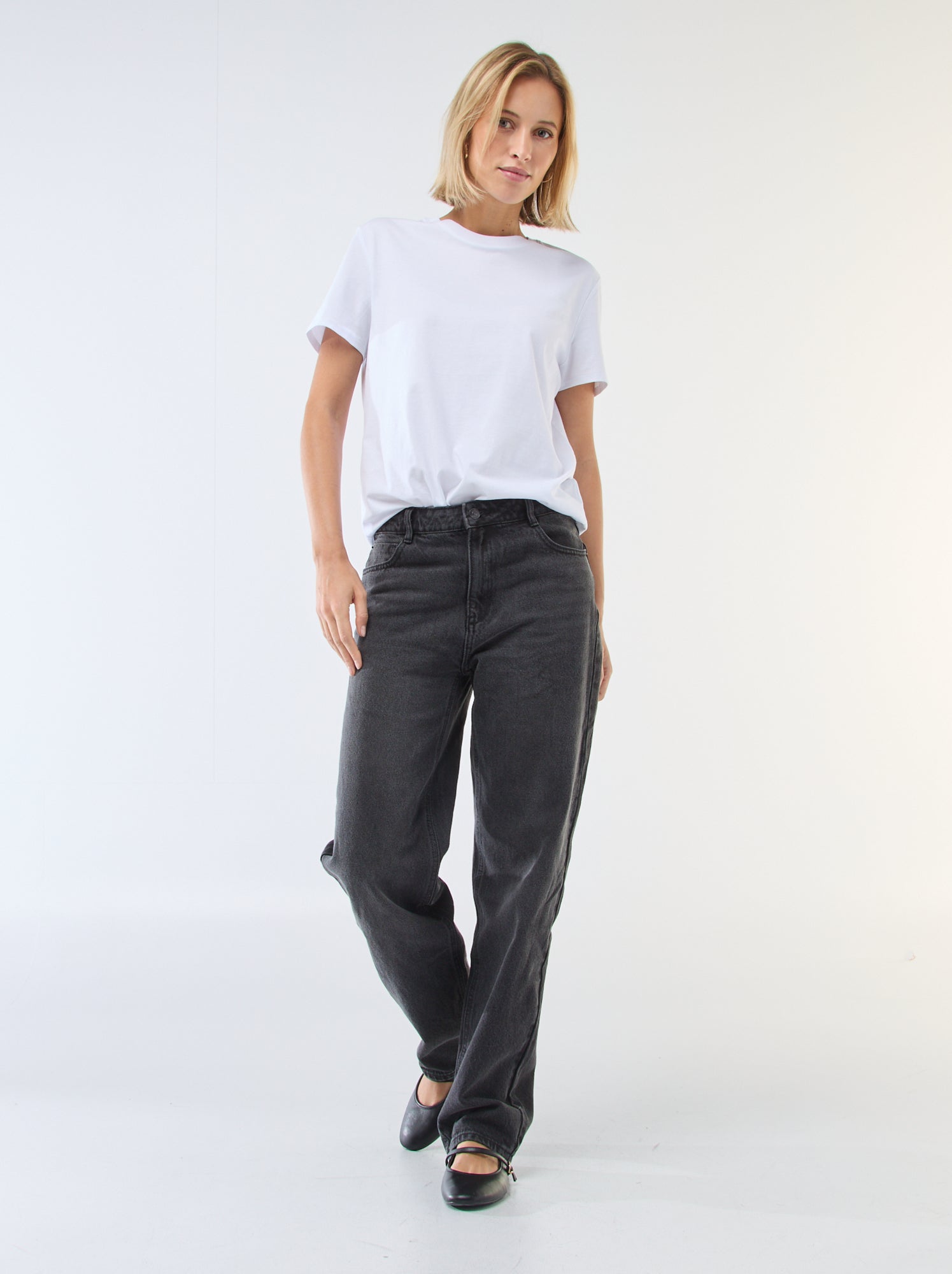 Jean straight denim en coton - Noir (EPX33_5)