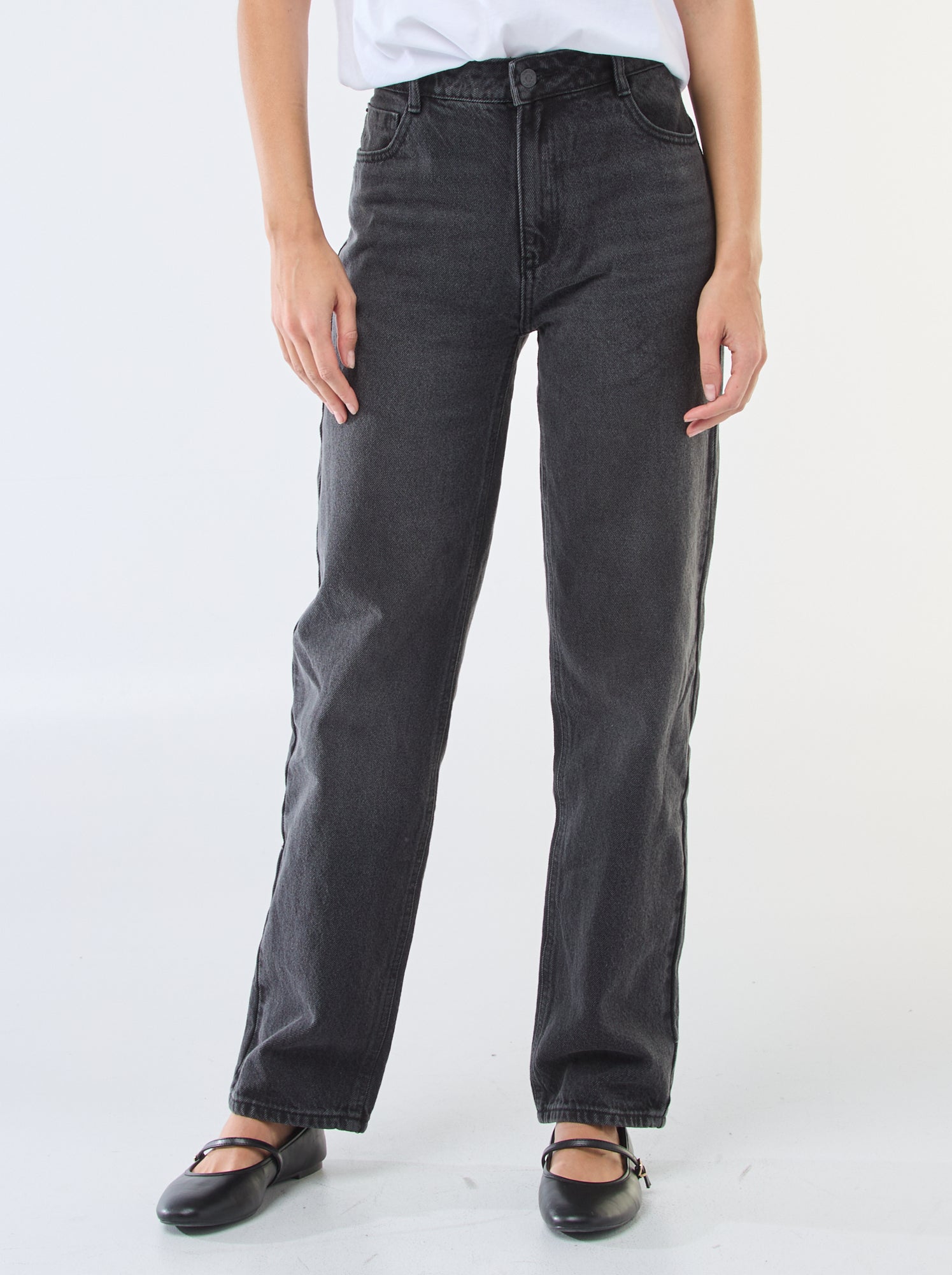 Jean straight denim en coton - Noir (EPX33_5)