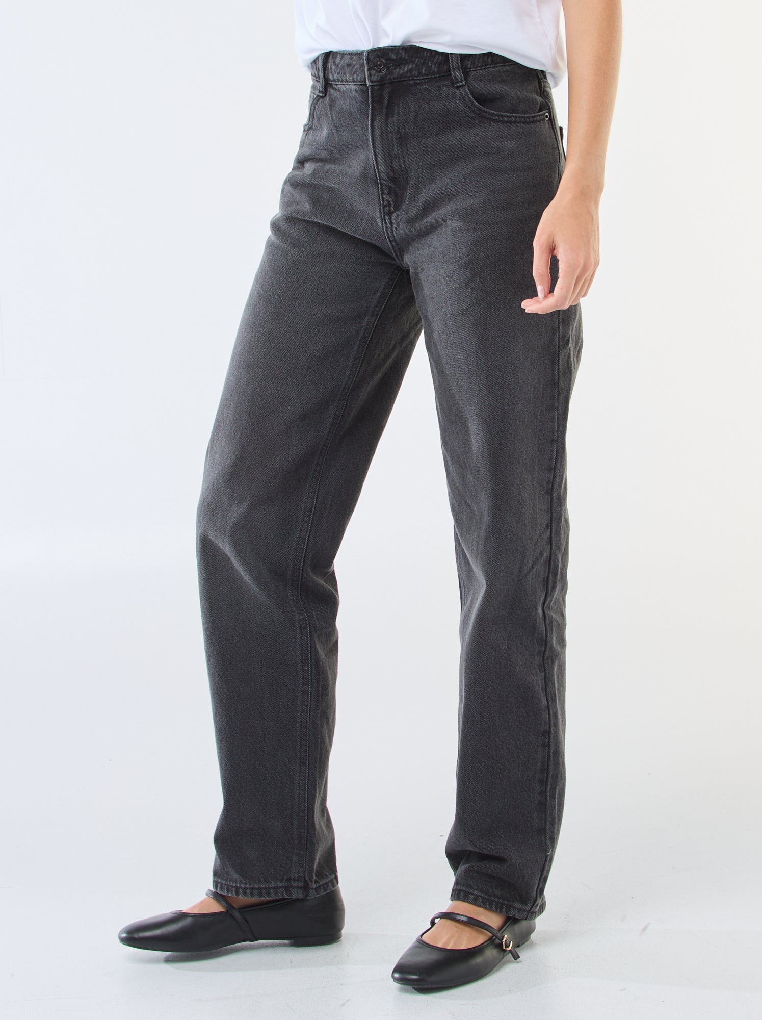 Jean straight denim en coton - Noir (EPX33_5)