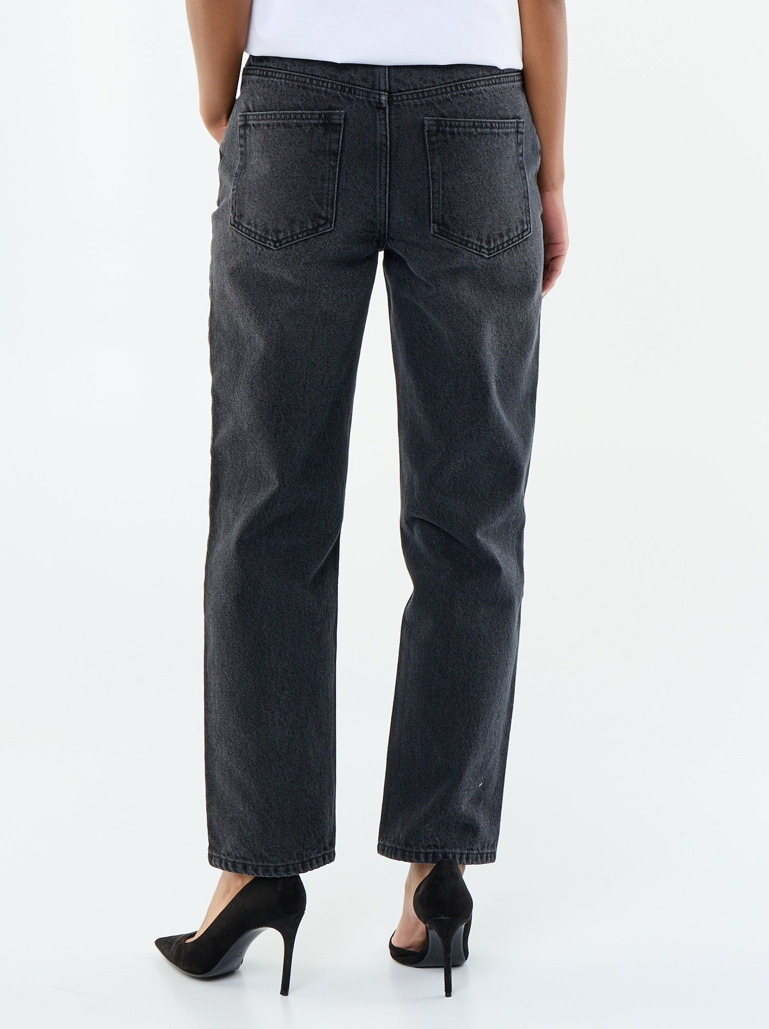 Jean straight denim en coton - Noir (EPX33_9)