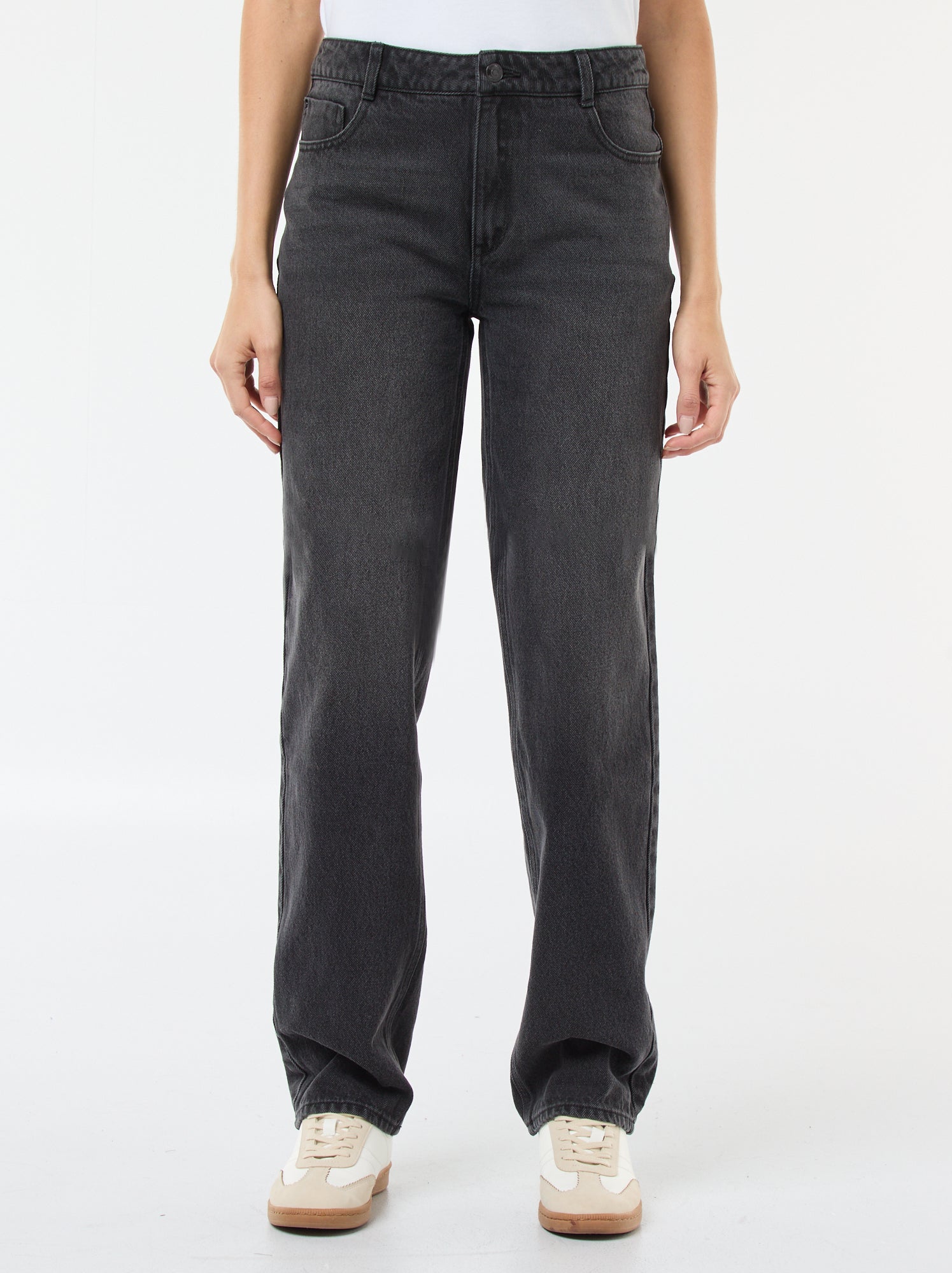 Jean straight regular fit en coton - L28 - Noir
