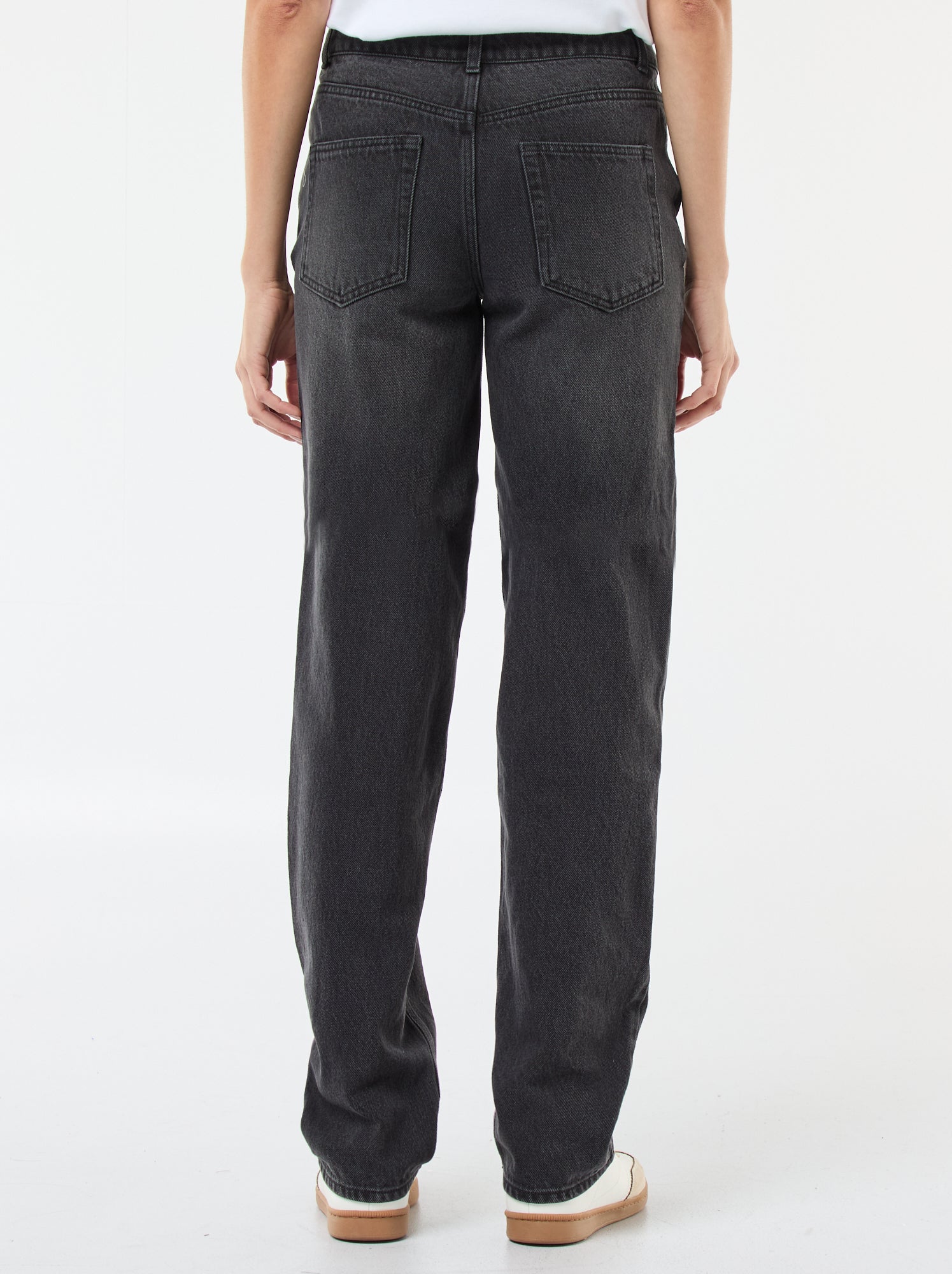 Jean straight regular fit en coton - L28 - Noir