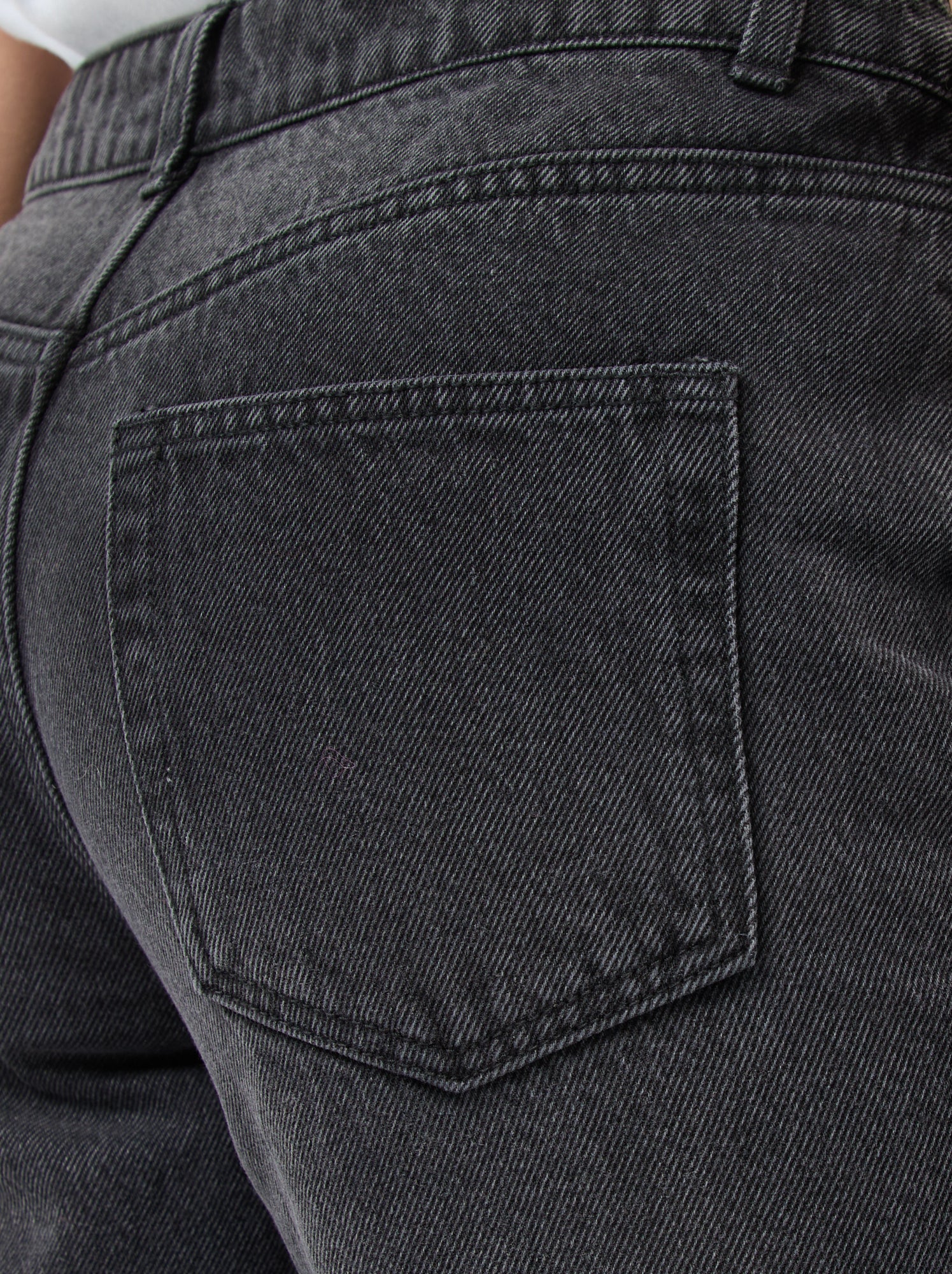 Jean straight regular fit en coton - L28 - Noir